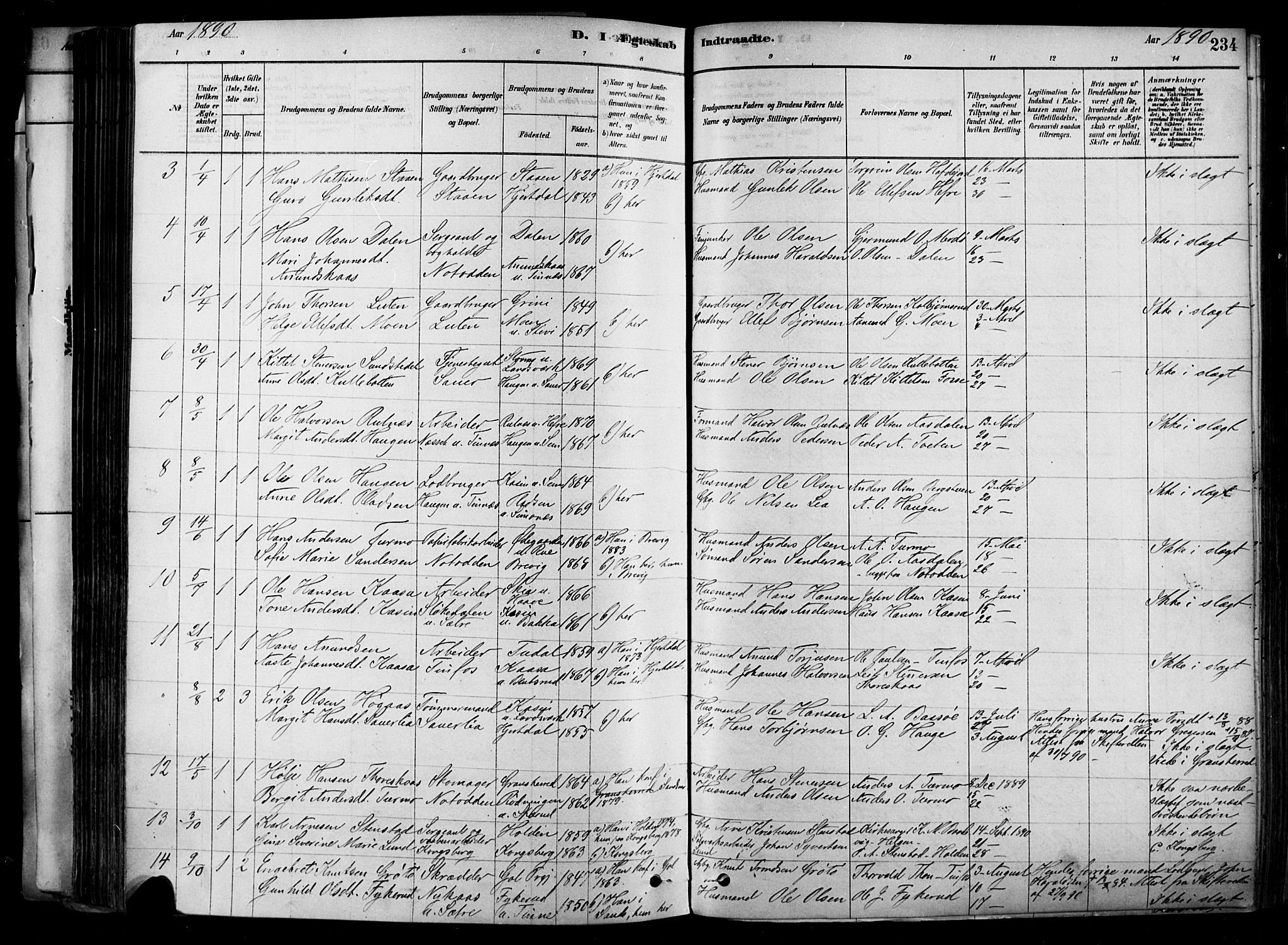 Heddal kirkebøker, SAKO/A-268/F/Fa/L0008: Parish register (official) no. I 8, 1878-1903, p. 234