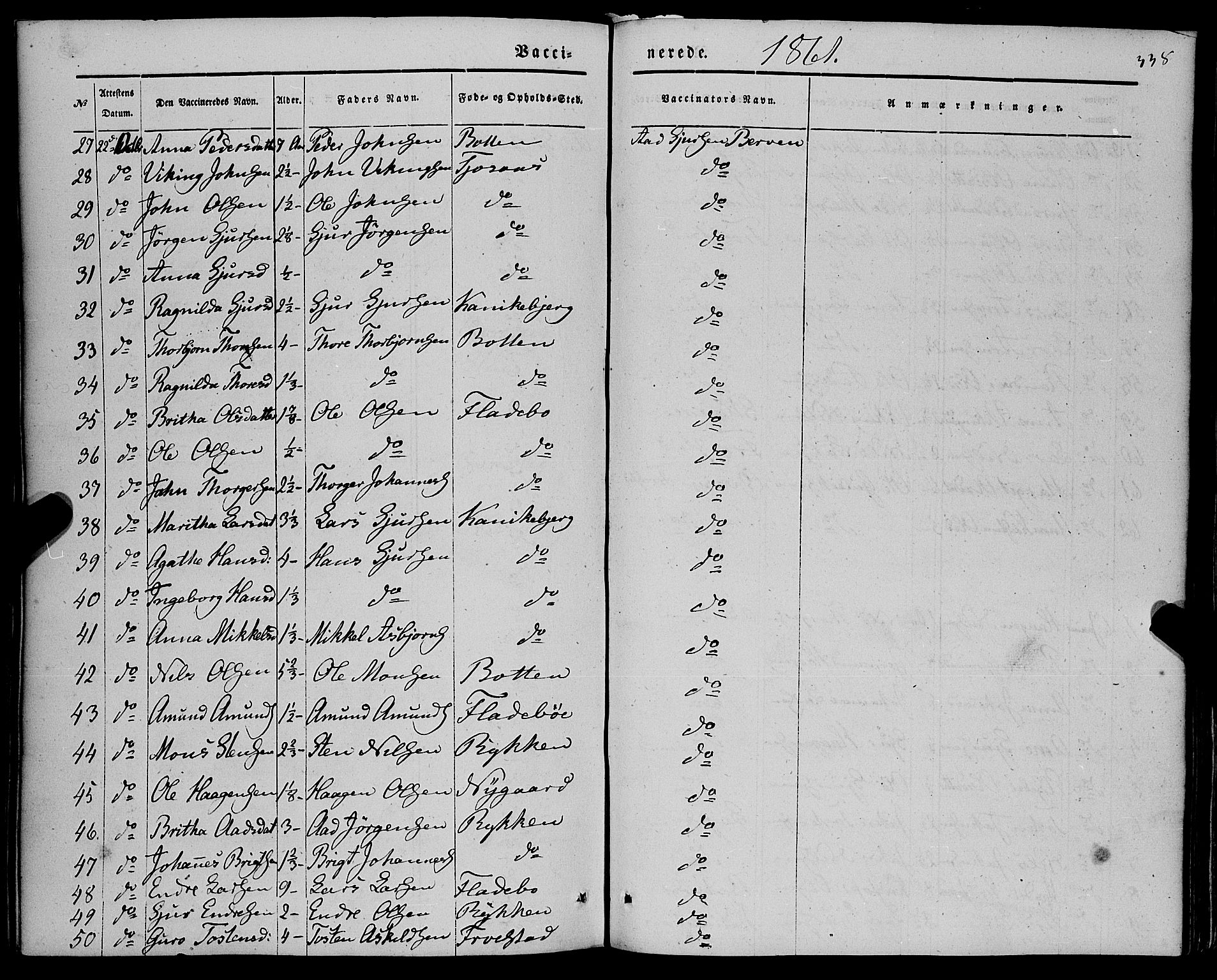 Kvam sokneprestembete, AV/SAB-A-76201/H/Haa: Parish register (official) no. A 8, 1844-1863, p. 338