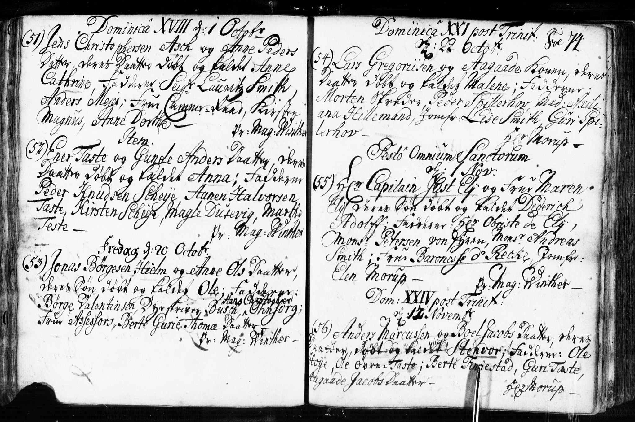 Domkirken sokneprestkontor, AV/SAST-A-101812/001/30/30BB/L0003: Parish register (copy) no. B 3, 1733-1751, p. 74