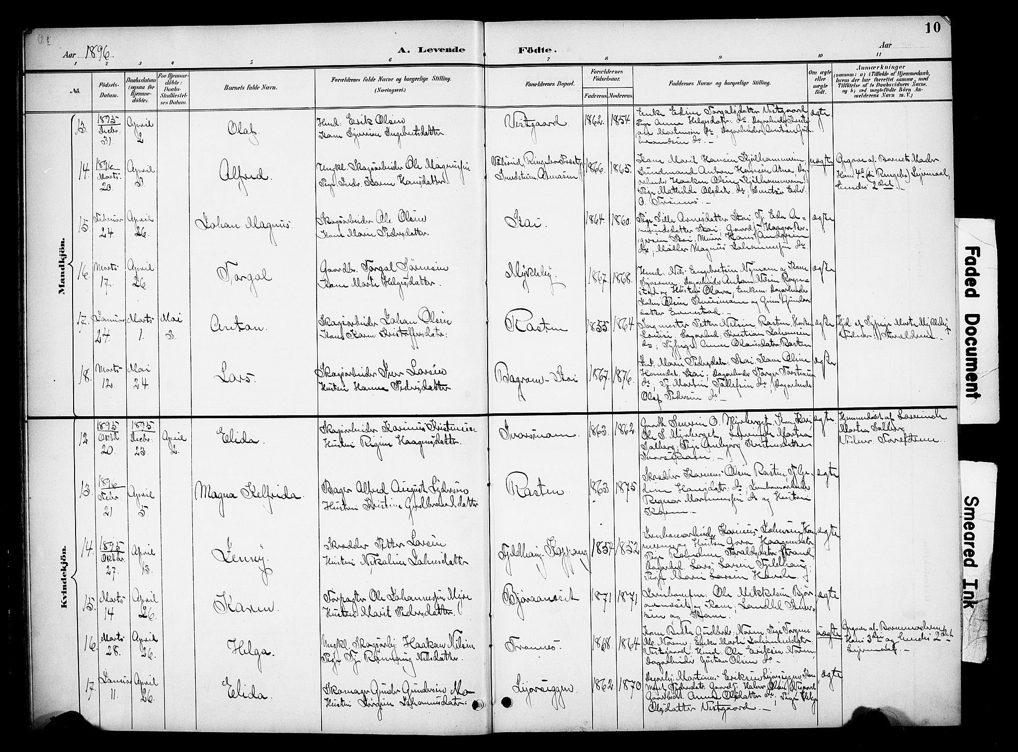 Stor-Elvdal prestekontor, SAH/PREST-052/H/Ha/Hab/L0003: Parish register (copy) no. 3, 1895-1917, p. 10