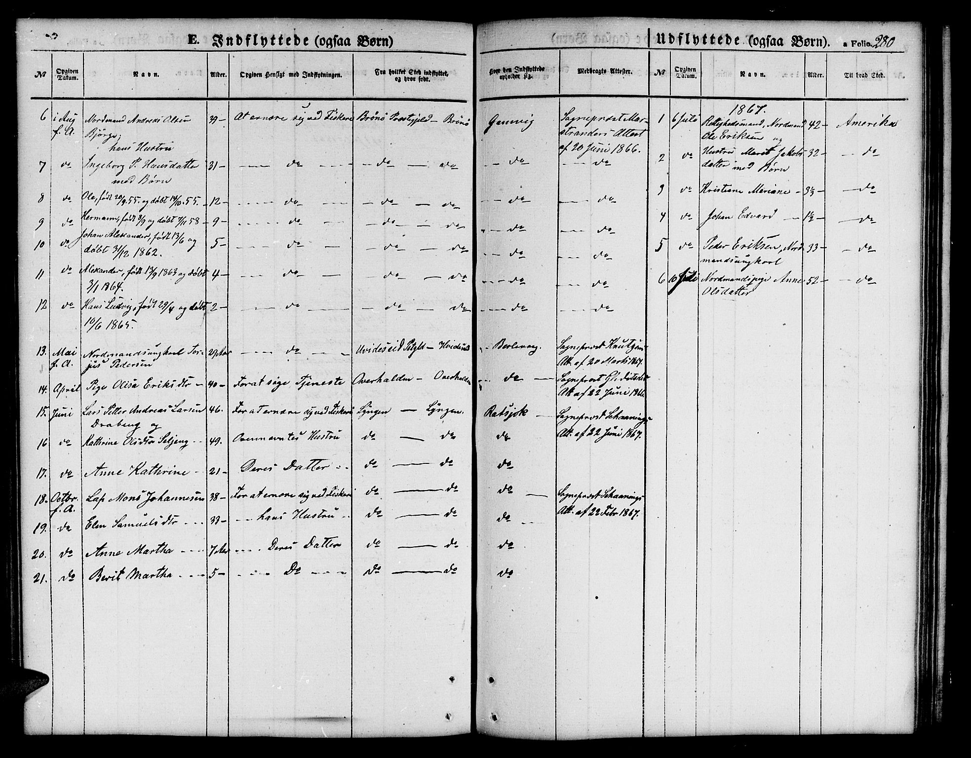 Tana sokneprestkontor, SATØ/S-1334/H/Hb/L0001klokker: Parish register (copy) no. 1 /1, 1853-1867, p. 280