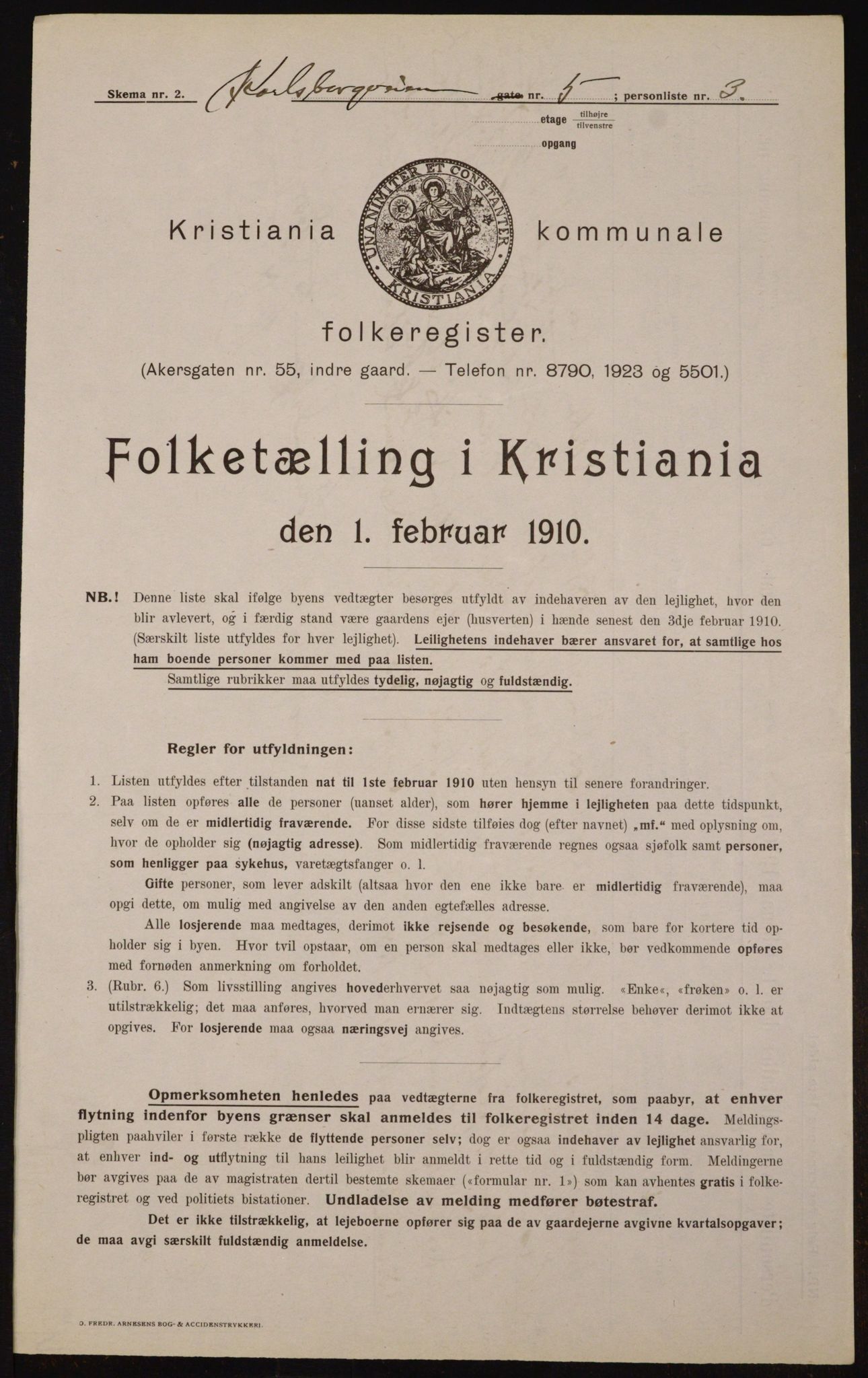 OBA, Municipal Census 1910 for Kristiania, 1910, p. 47524