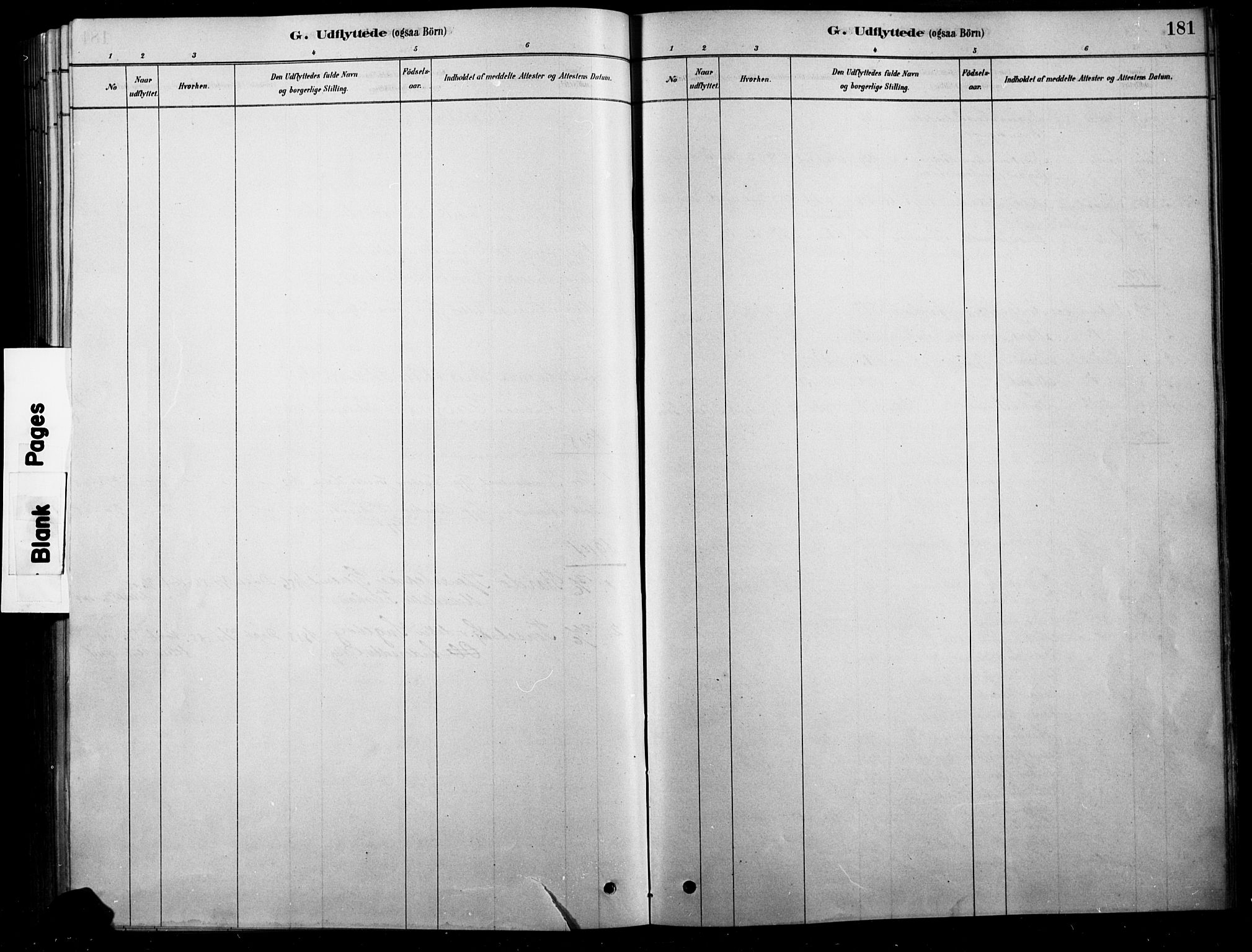 Tolga prestekontor, SAH/PREST-062/L/L0007: Parish register (copy) no. 7, 1878-1919, p. 181
