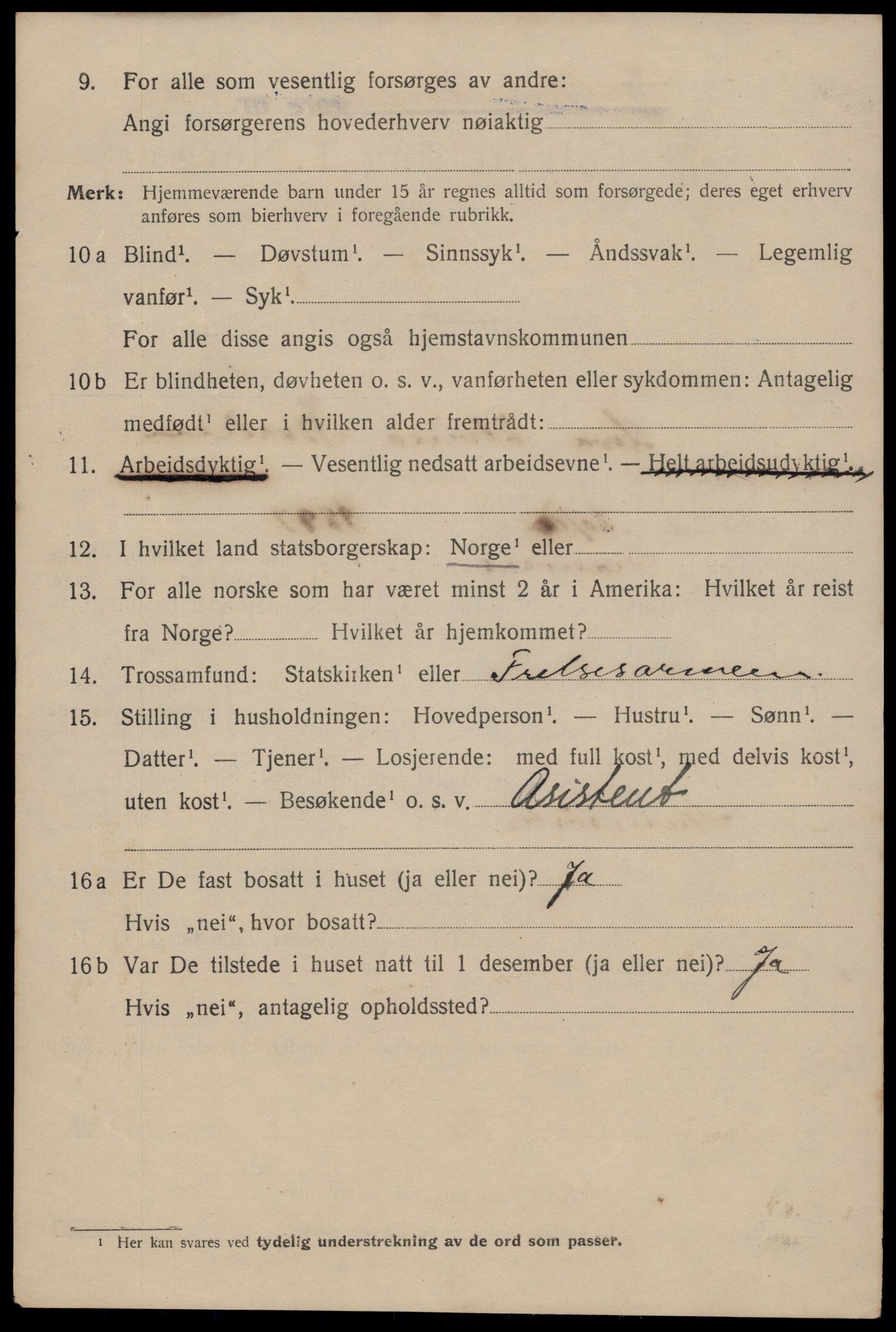 SAT, 1920 census for Trondheim, 1920, p. 106509