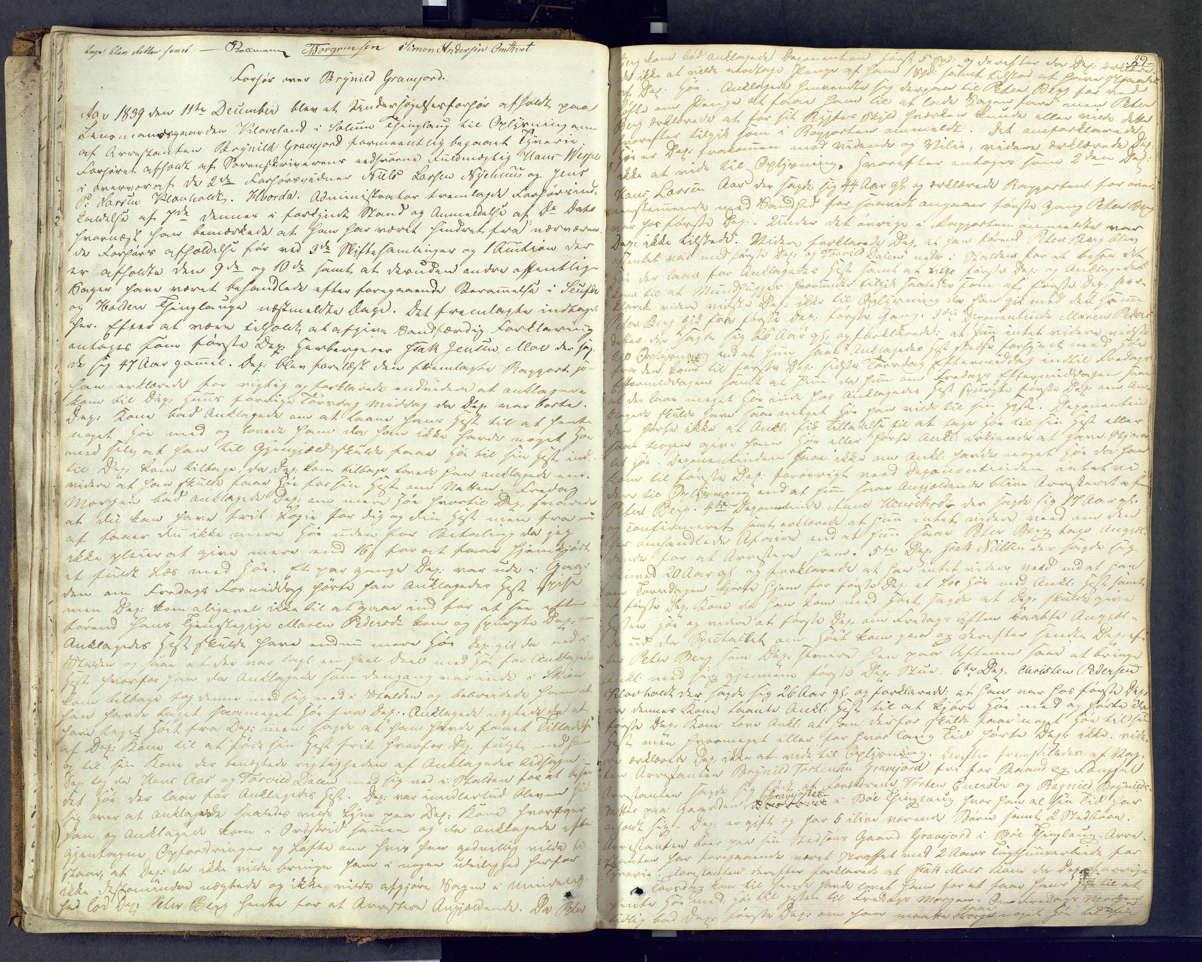 Nedre Telemark sorenskriveri, AV/SAKO-A-135/F/Fc/Fca/L0007: Ekstrarettsprotokoll, 1839-1846, p. 29