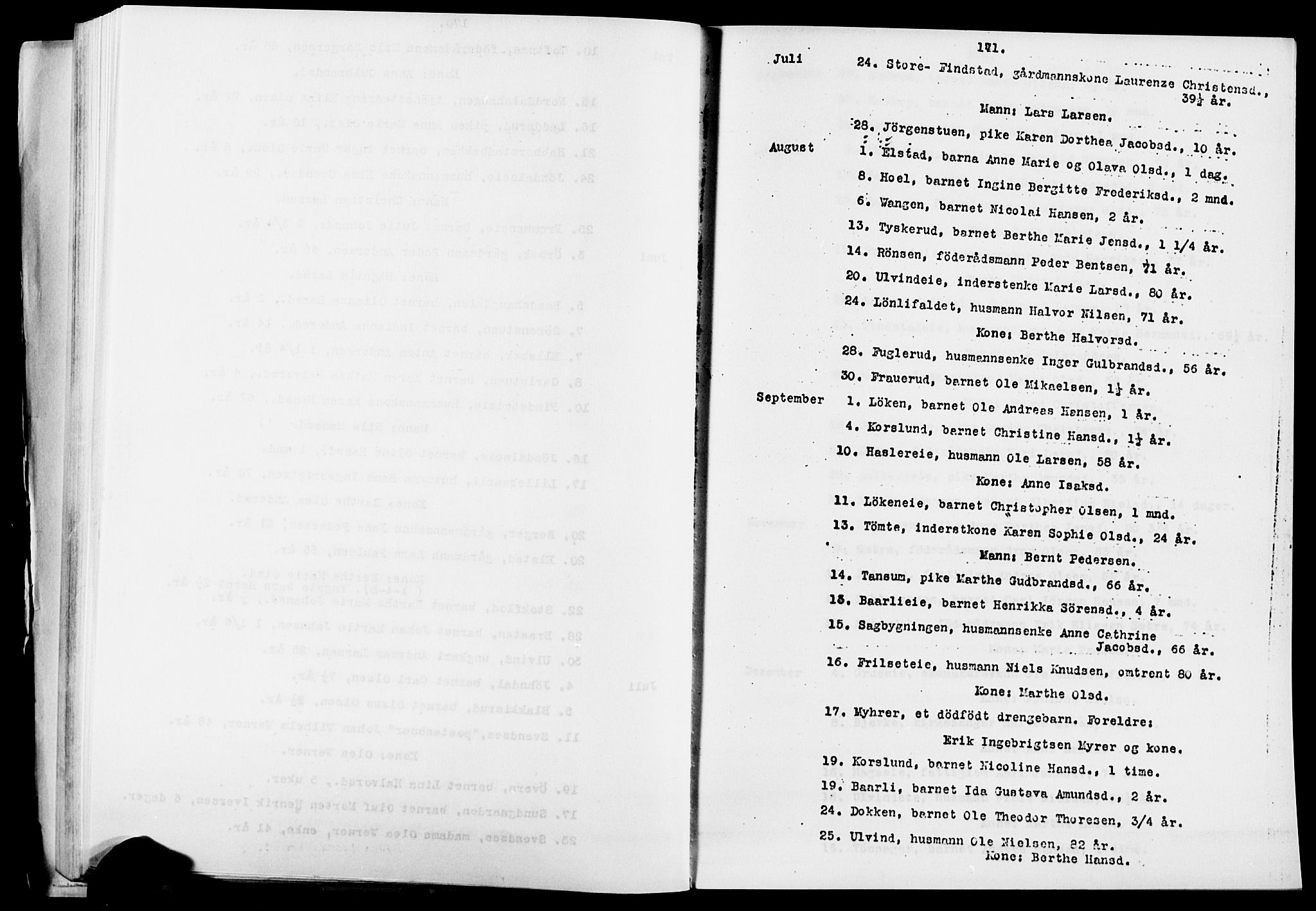 Eidsvoll prestekontor Kirkebøker, SAO/A-10888/O/Oa/L0005: Other parish register no. 5, 1815-1865, p. 171
