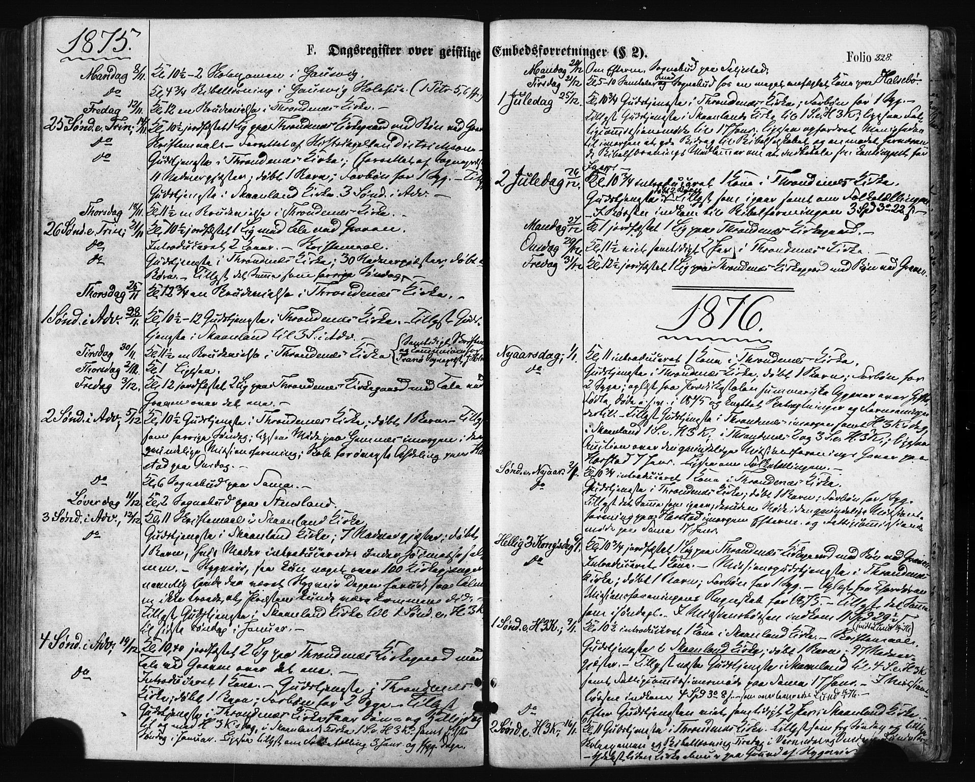 Trondenes sokneprestkontor, SATØ/S-1319/H/Ha/L0013kirke: Parish register (official) no. 13, 1870-1878, p. 328
