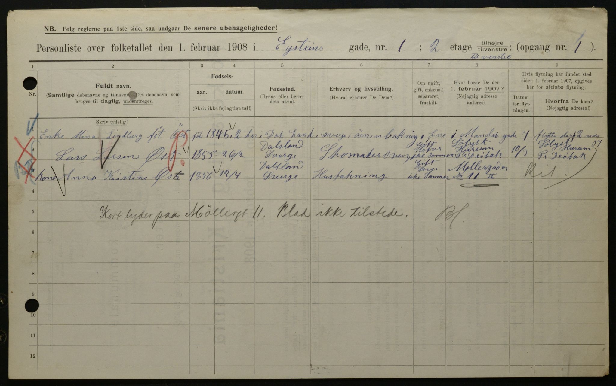 OBA, Municipal Census 1908 for Kristiania, 1908, p. 116983