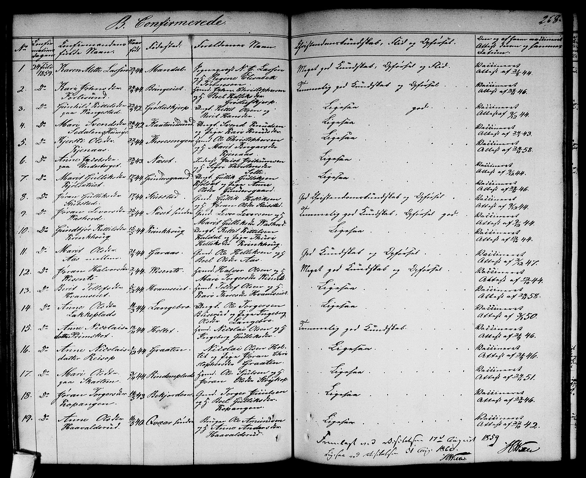 Flesberg kirkebøker, AV/SAKO-A-18/G/Ga/L0002: Parish register (copy) no. I 2, 1834-1860, p. 268