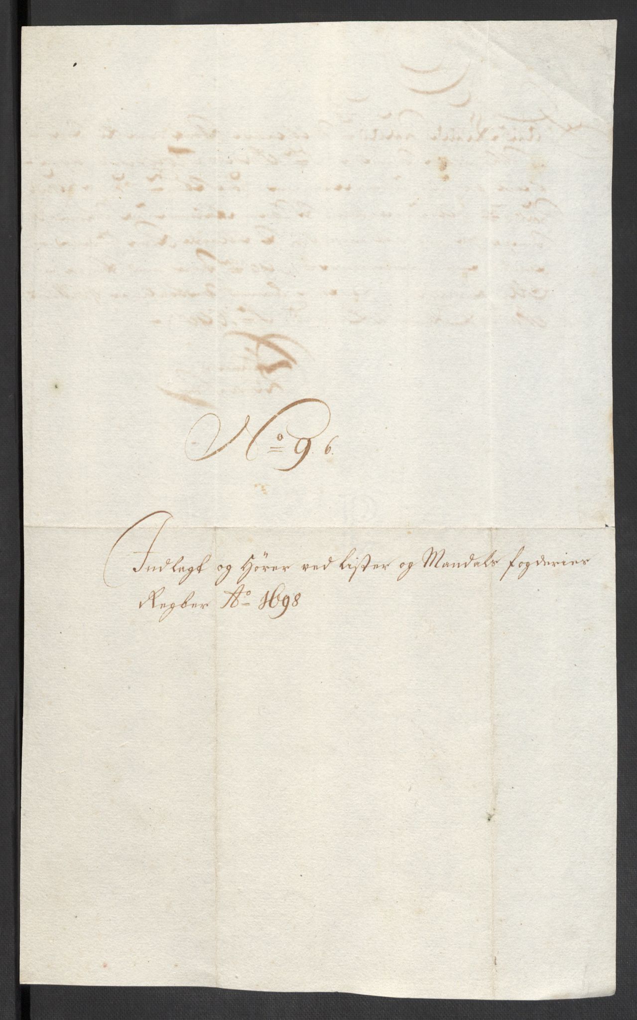 Rentekammeret inntil 1814, Reviderte regnskaper, Fogderegnskap, RA/EA-4092/R43/L2547: Fogderegnskap Lista og Mandal, 1698-1699, p. 81