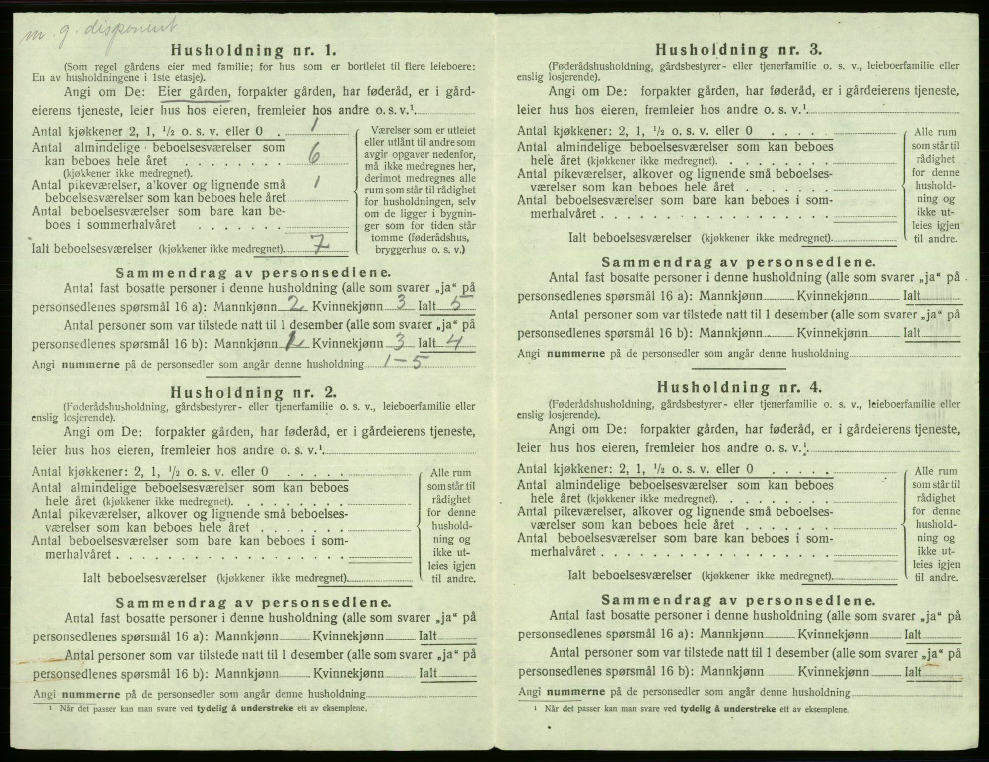 SAB, 1920 census for Fana, 1920, p. 1992