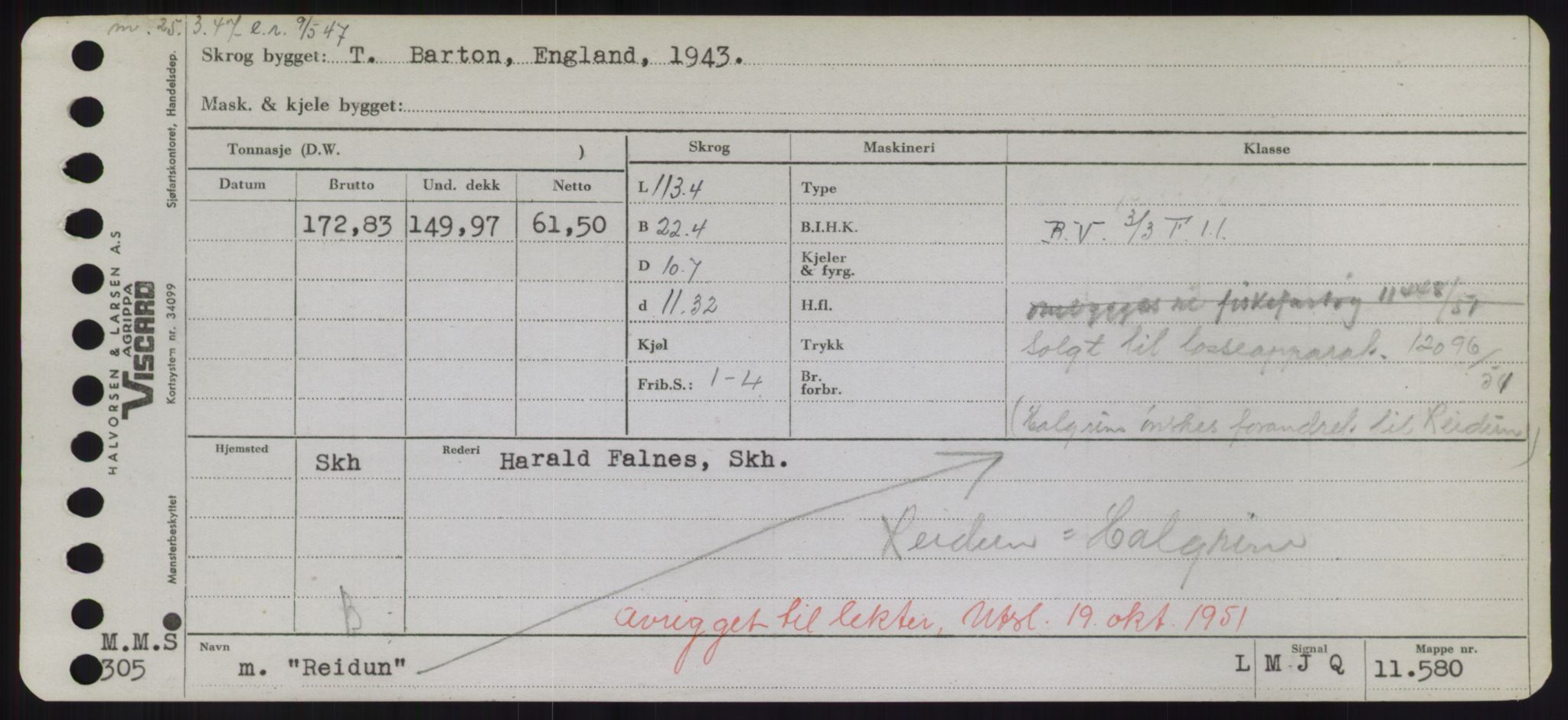 Sjøfartsdirektoratet med forløpere, Skipsmålingen, RA/S-1627/H/Hd/L0030: Fartøy, Q-Riv, p. 351