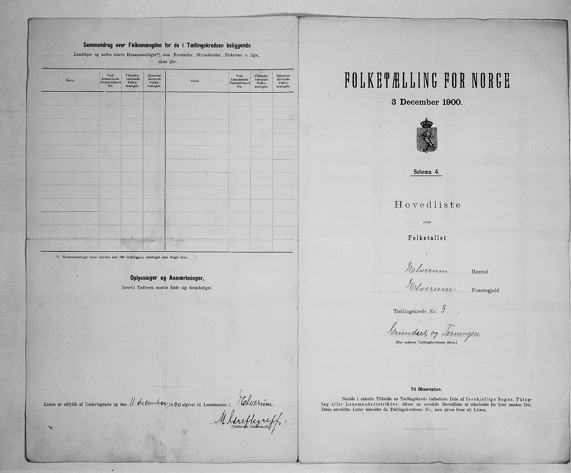 SAH, 1900 census for Elverum, 1900, p. 41