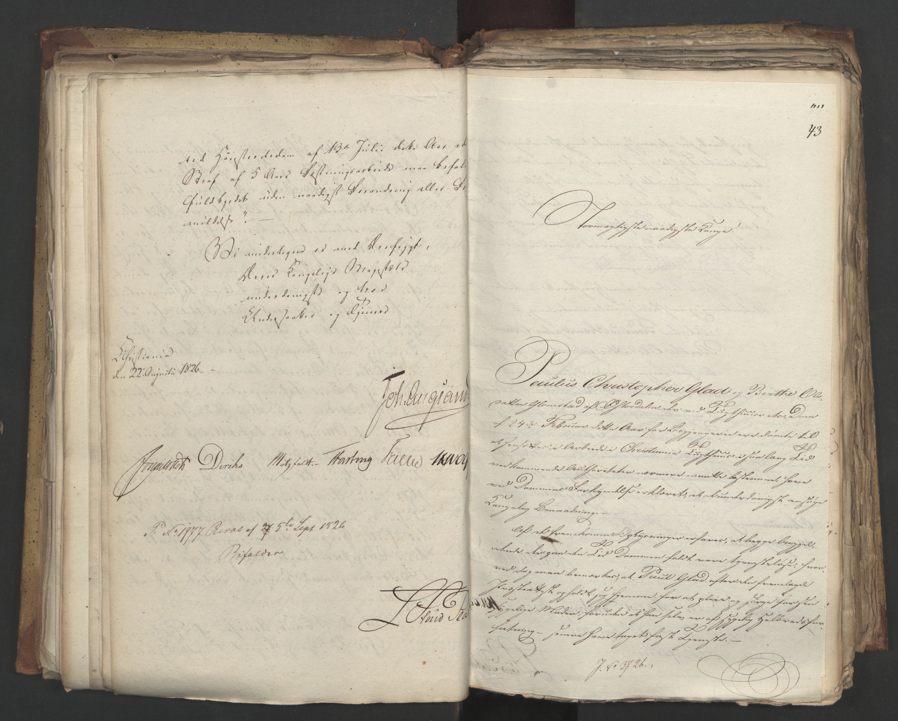 Statsrådsavdelingen i Stockholm, AV/RA-S-1003/D/Da/L0048: Regjeringsinnstillinger nr. 3600-3859, 1826, p. 187