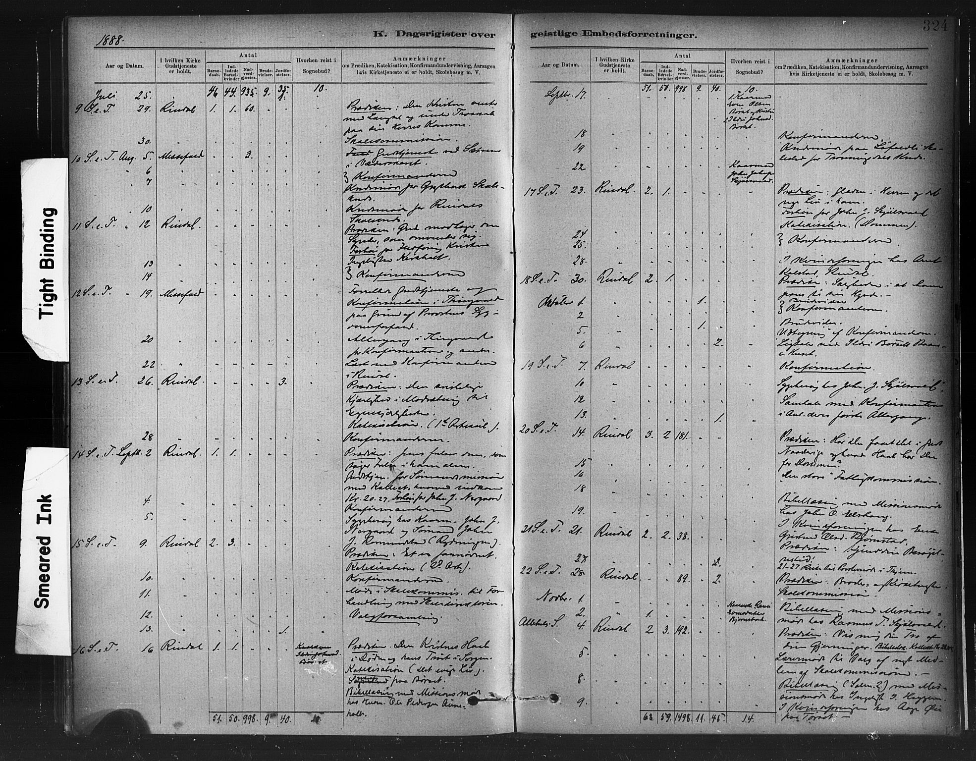 Ministerialprotokoller, klokkerbøker og fødselsregistre - Møre og Romsdal, AV/SAT-A-1454/598/L1069: Parish register (official) no. 598A03, 1882-1895, p. 324