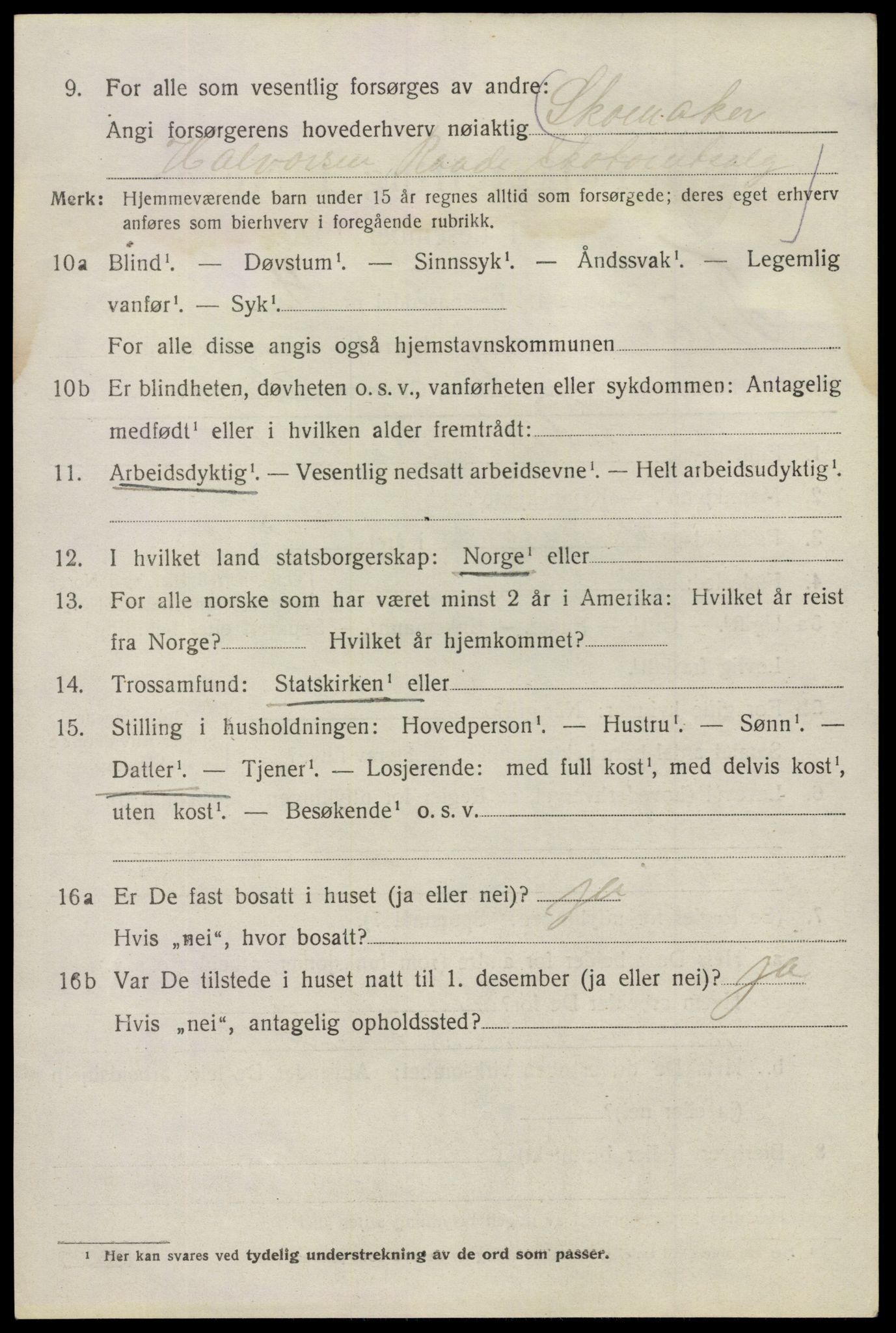 SAO, 1920 census for Tune, 1920, p. 3049