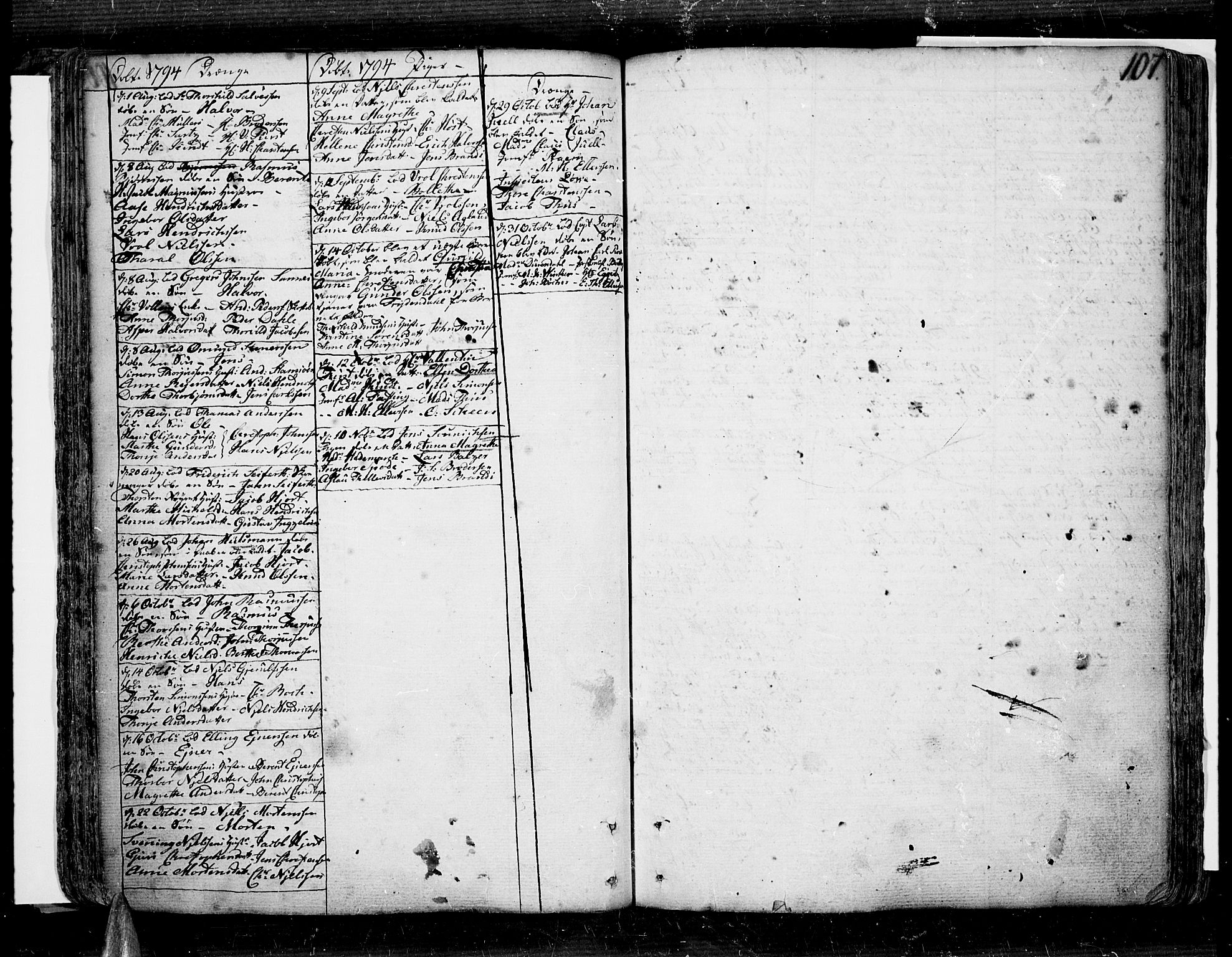 Risør sokneprestkontor, AV/SAK-1111-0035/F/Fb/L0002: Parish register (copy) no. B 2, 1747-1812, p. 107