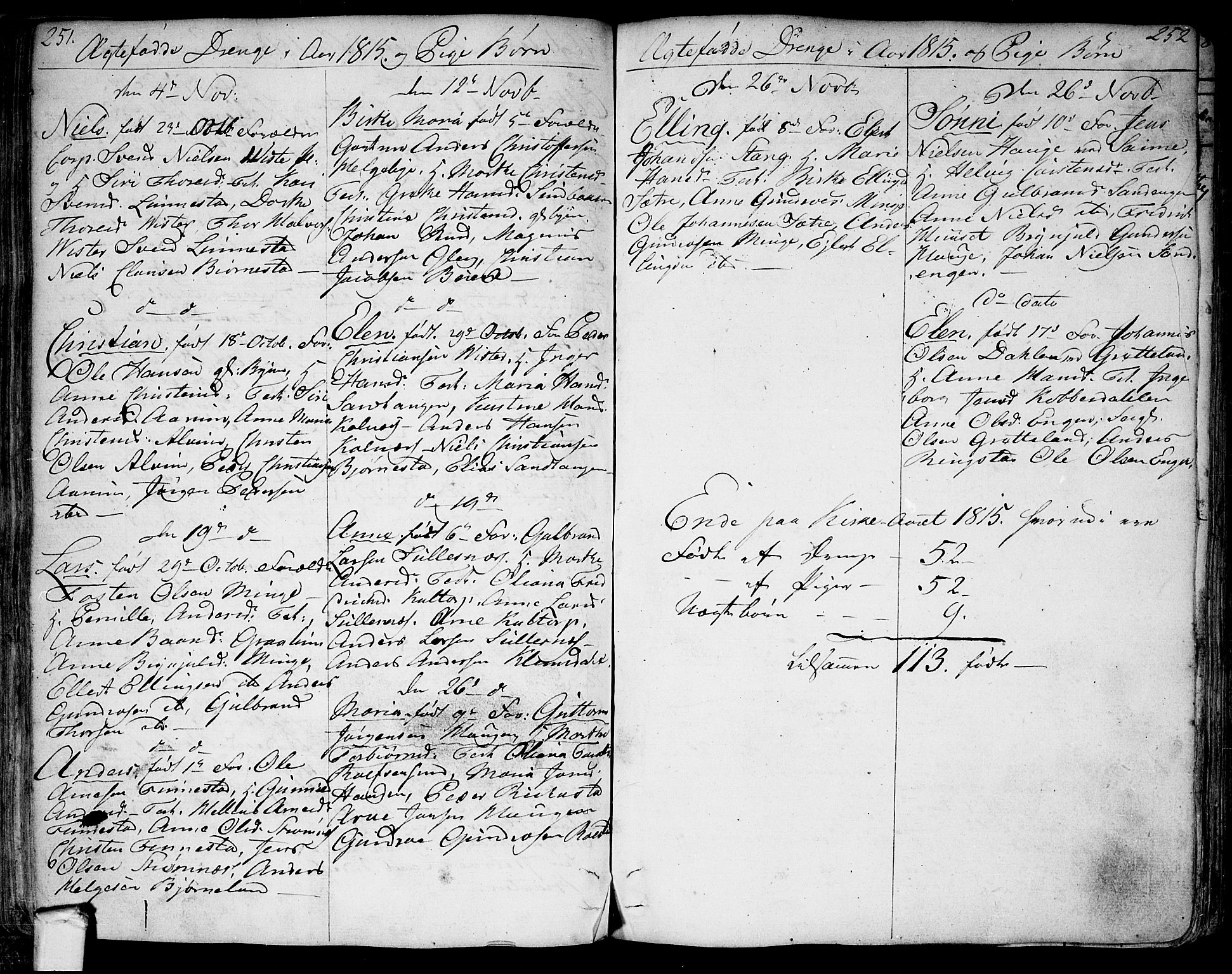 Tune prestekontor Kirkebøker, AV/SAO-A-2007/F/Fa/L0004: Parish register (official) no. 4, 1797-1815, p. 251-252