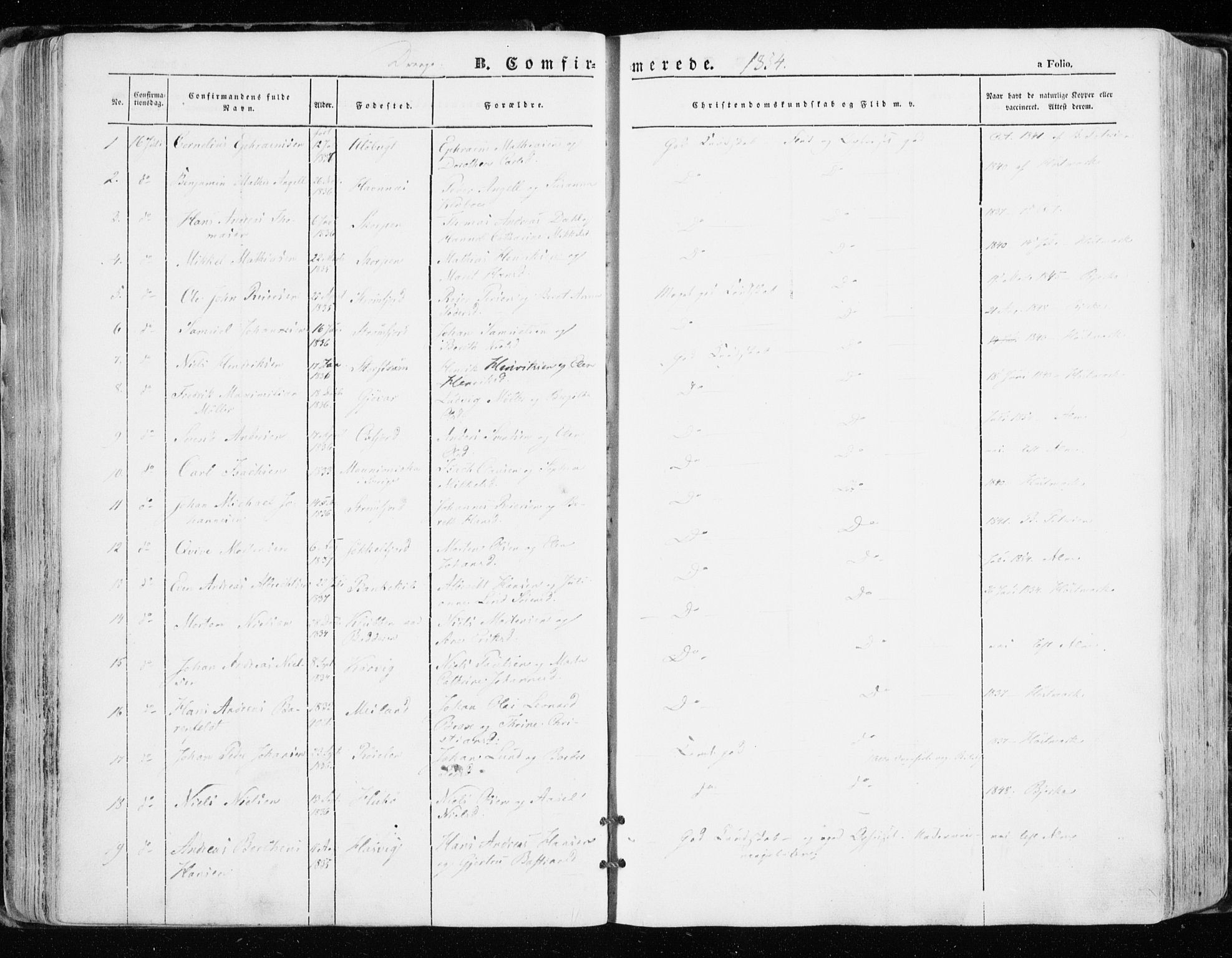 Skjervøy sokneprestkontor, AV/SATØ-S-1300/H/Ha/Haa/L0006kirke: Parish register (official) no. 6, 1848-1859