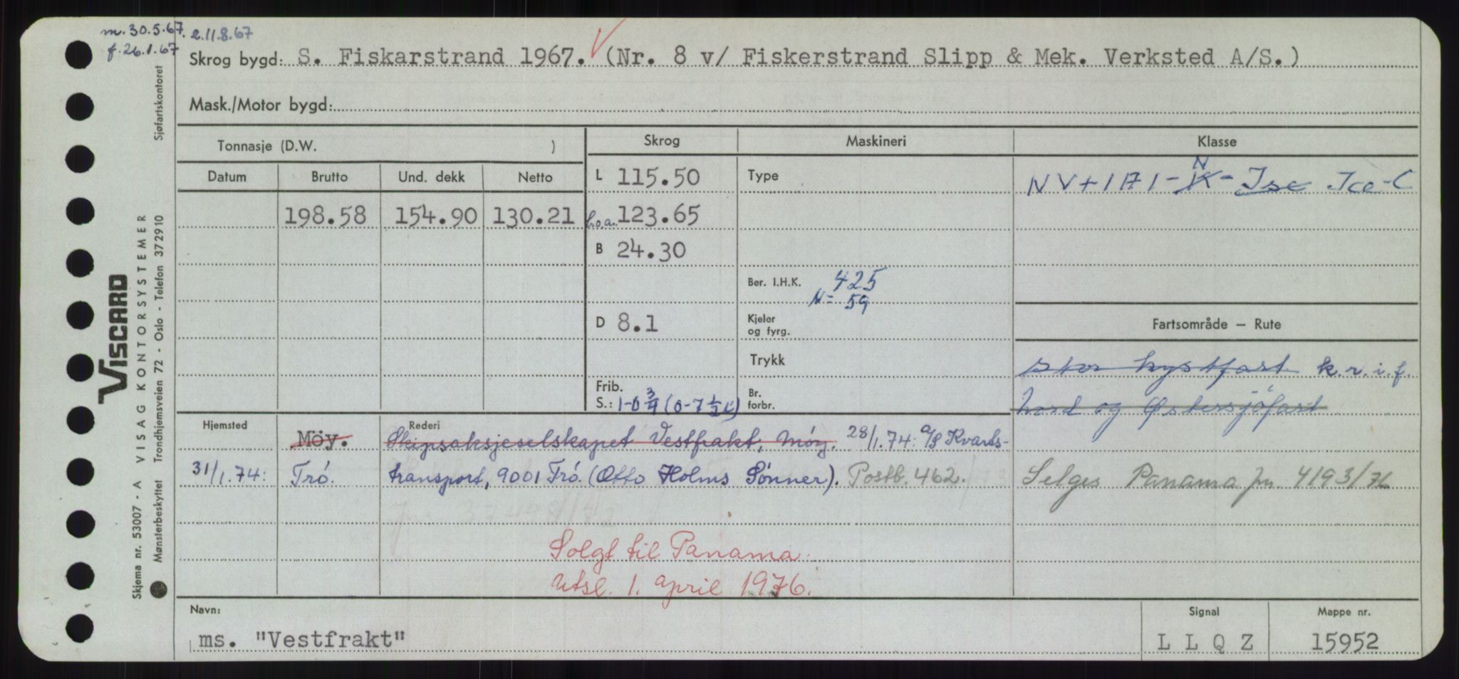 Sjøfartsdirektoratet med forløpere, Skipsmålingen, AV/RA-S-1627/H/Hd/L0040: Fartøy, U-Ve, p. 719