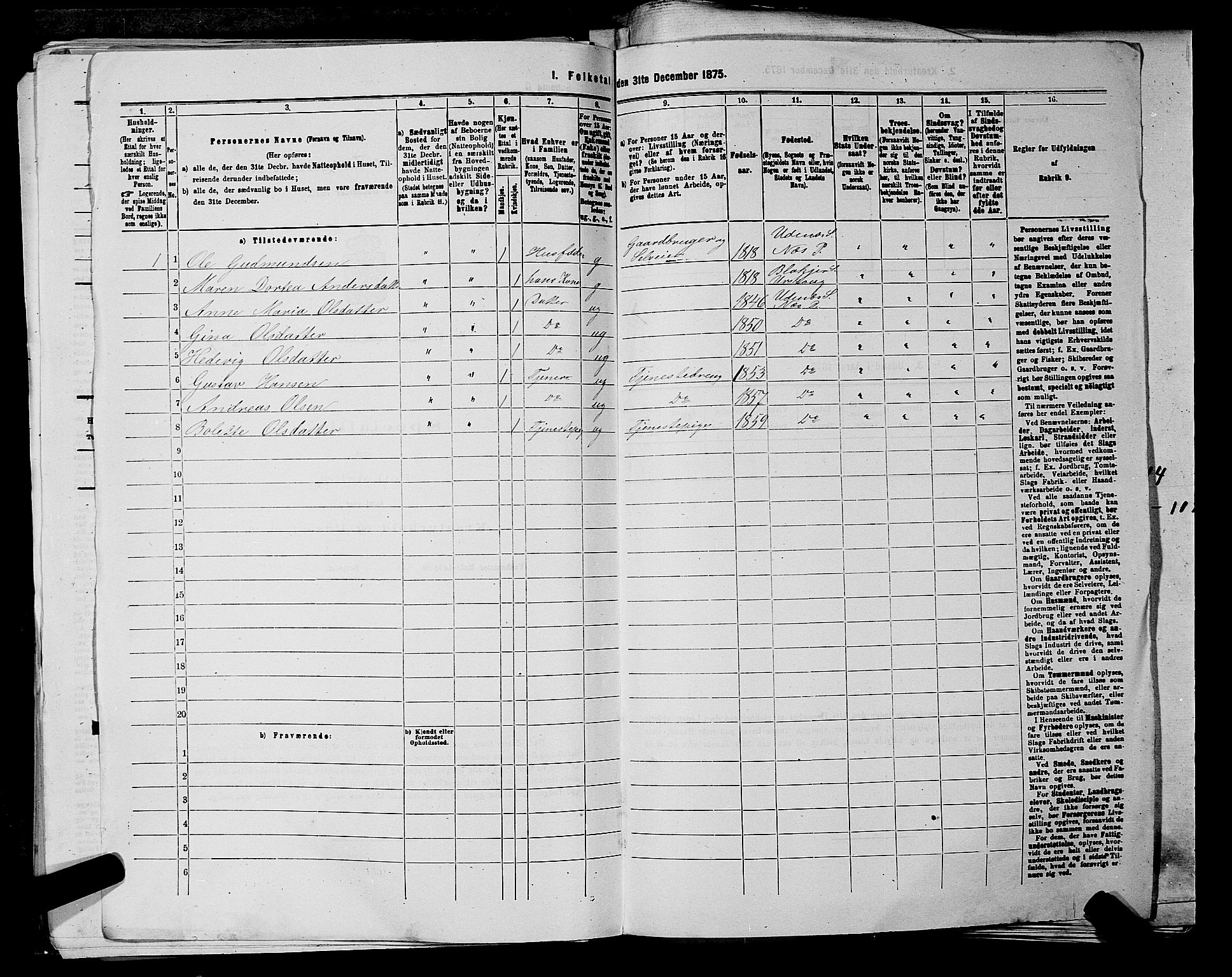 RA, 1875 census for 0236P Nes, 1875, p. 2481