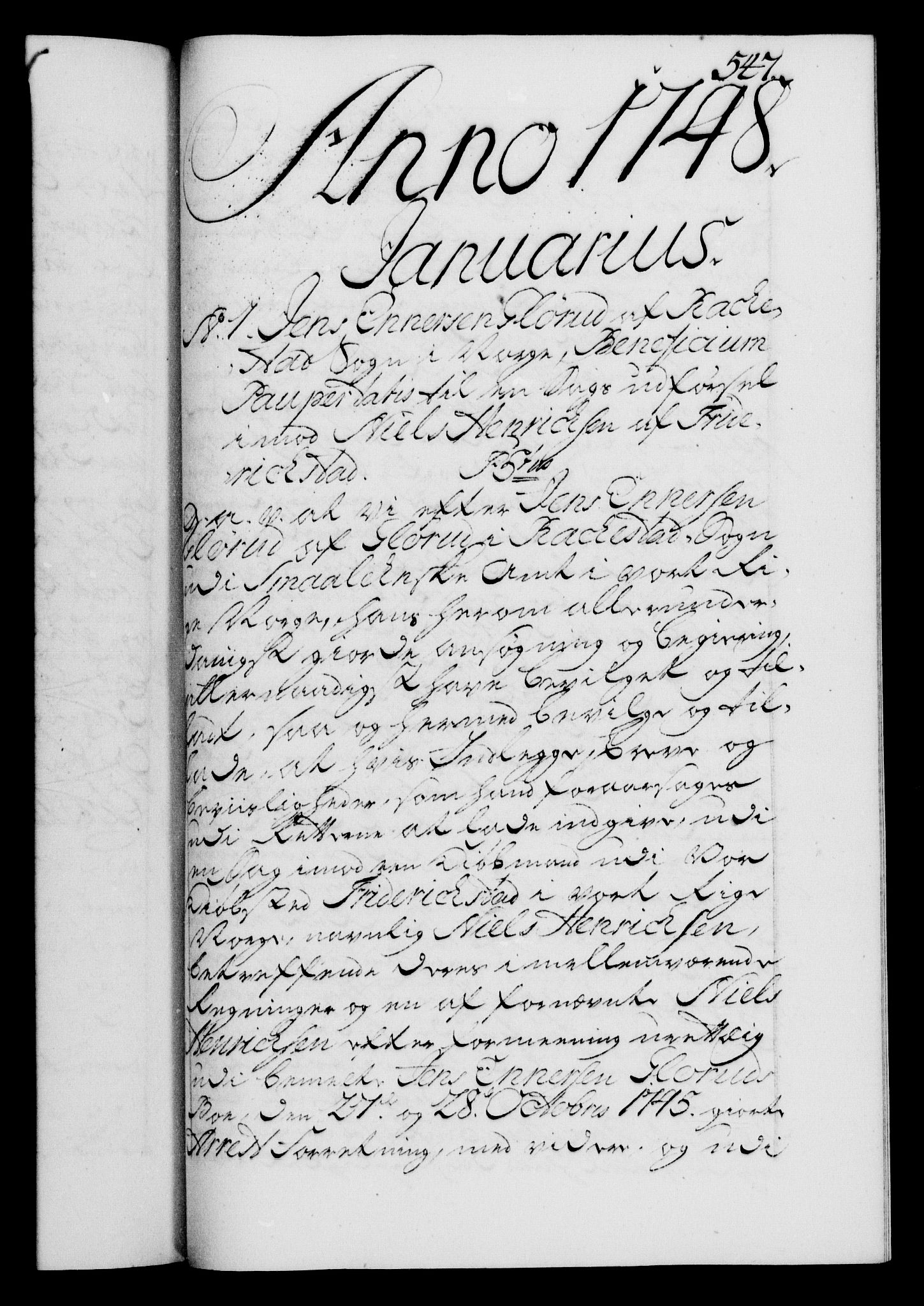 Danske Kanselli 1572-1799, AV/RA-EA-3023/F/Fc/Fca/Fcaa/L0035: Norske registre, 1746-1748, p. 547a