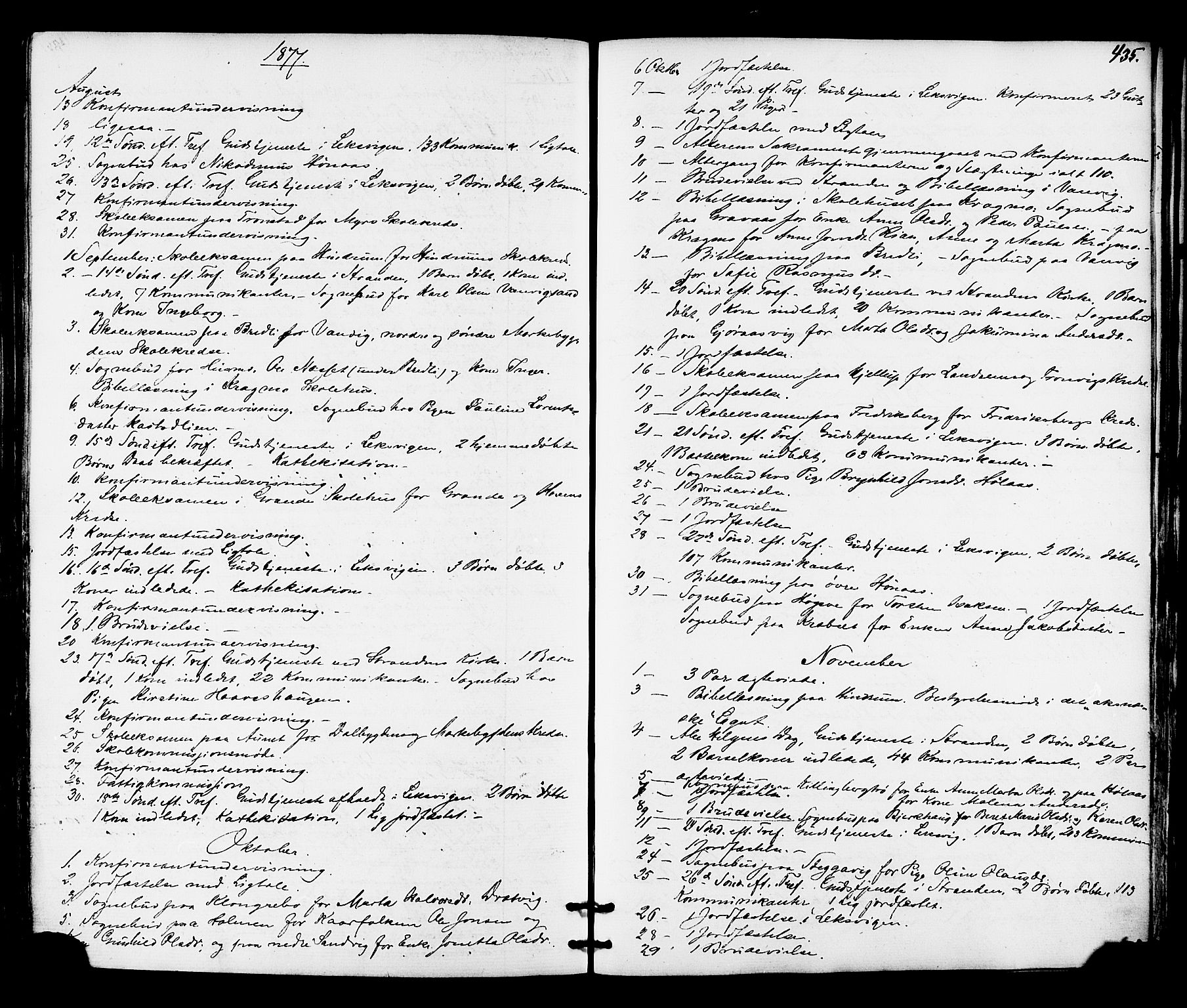 Ministerialprotokoller, klokkerbøker og fødselsregistre - Nord-Trøndelag, SAT/A-1458/701/L0009: Parish register (official) no. 701A09 /1, 1864-1882, p. 435