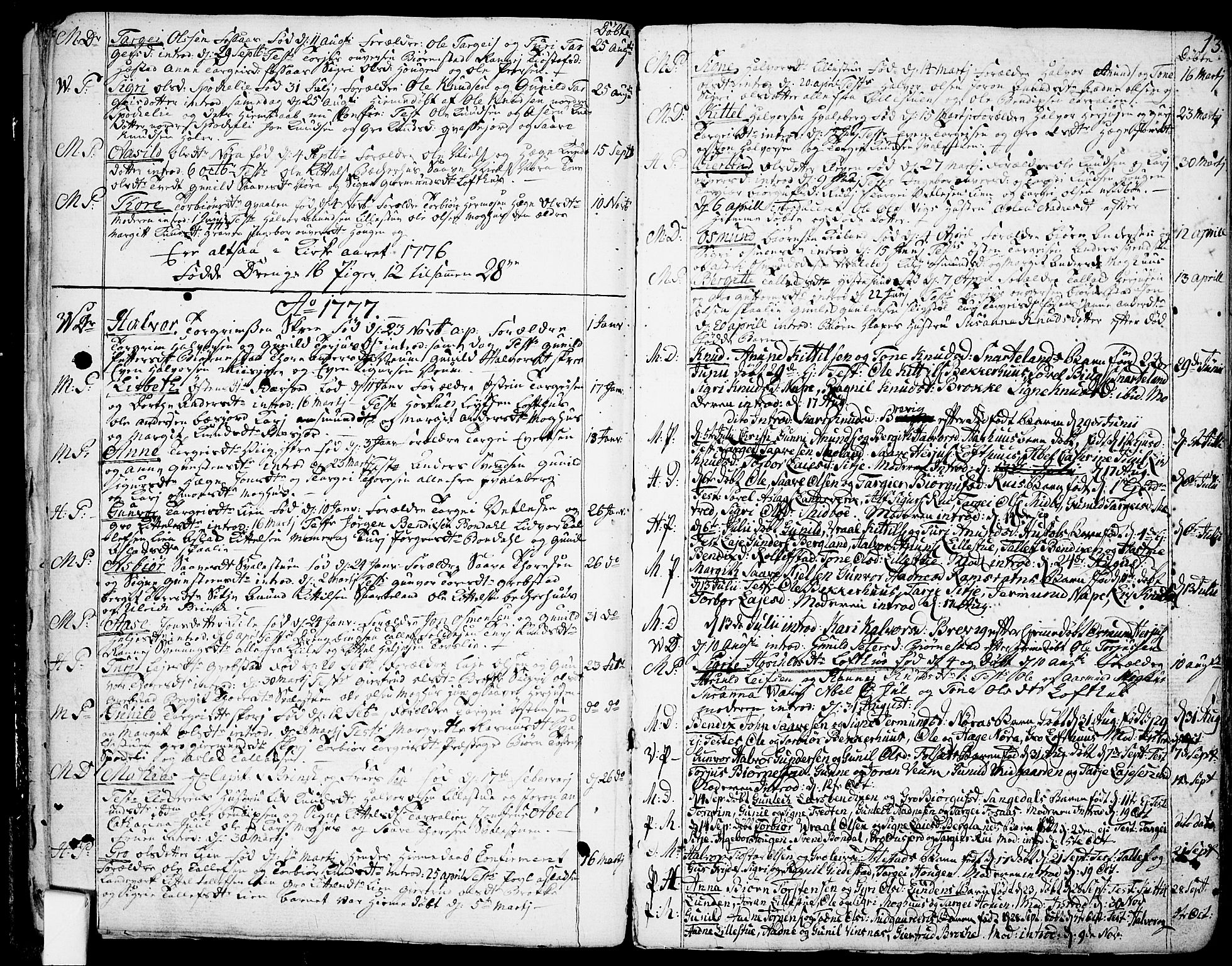 Fyresdal kirkebøker, SAKO/A-263/F/Fa/L0002: Parish register (official) no. I 2, 1769-1814, p. 13