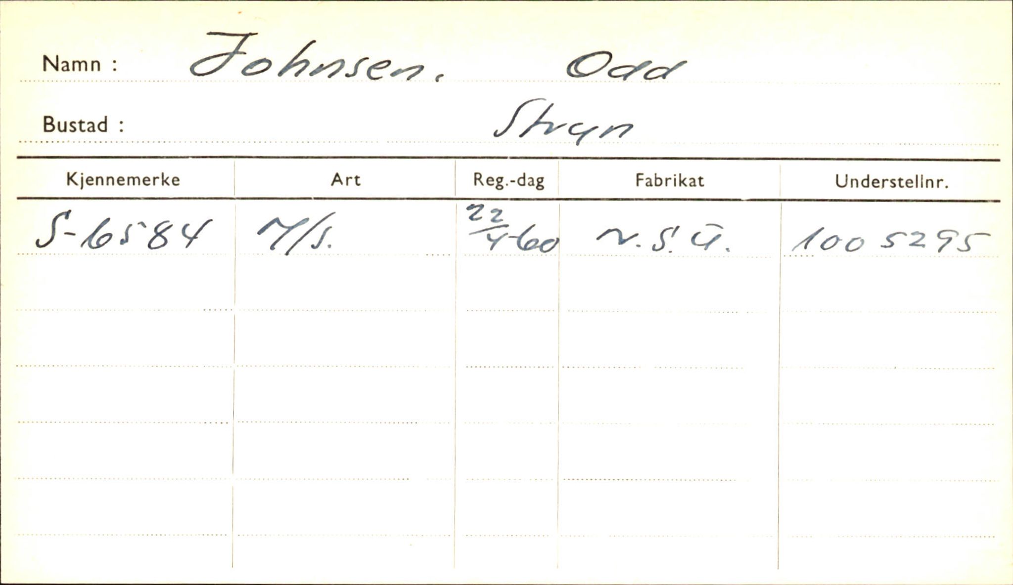 Statens vegvesen, Sogn og Fjordane vegkontor, AV/SAB-A-5301/4/F/L0001B: Eigarregister Fjordane til 1.6.1961, 1930-1961, p. 5