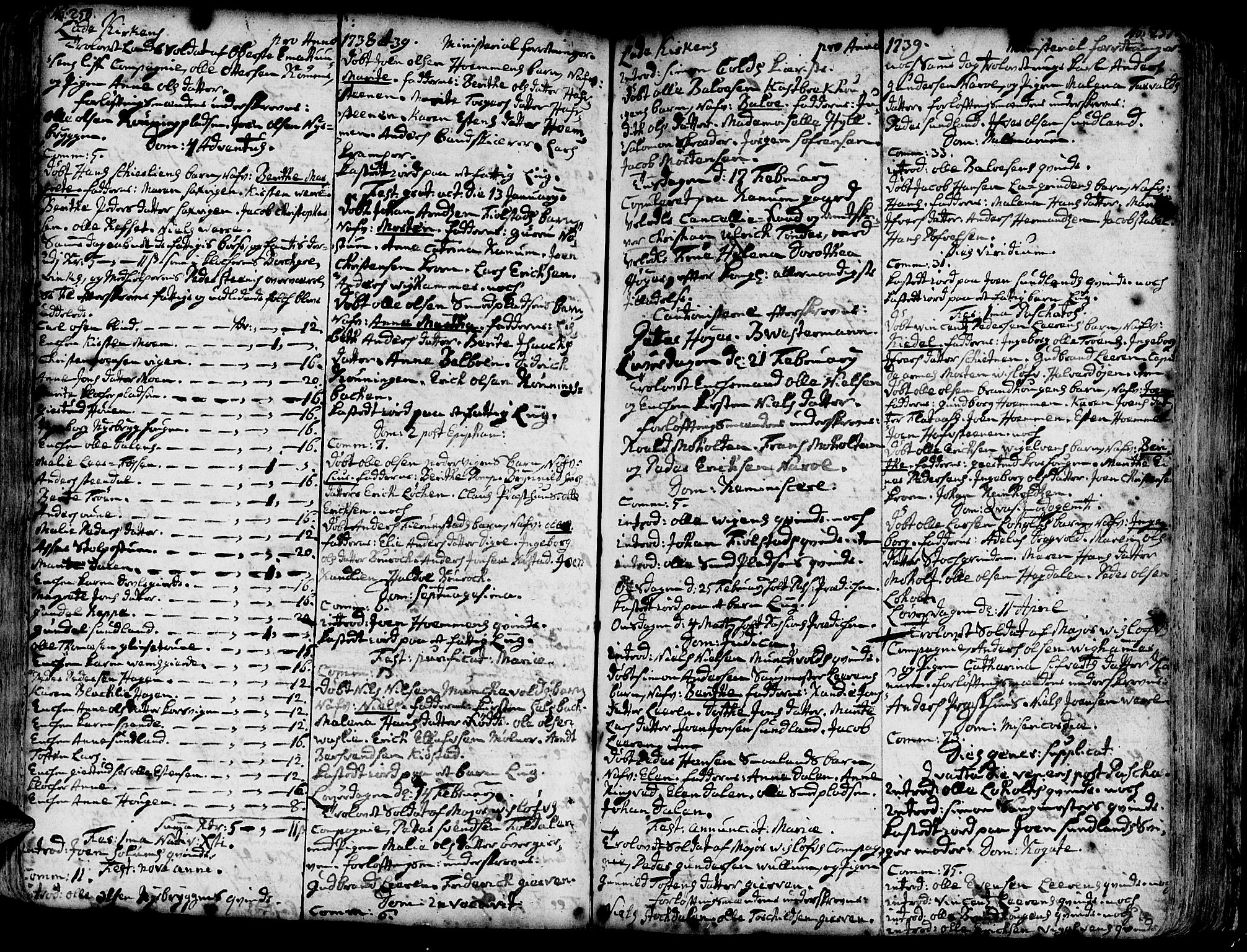 Ministerialprotokoller, klokkerbøker og fødselsregistre - Sør-Trøndelag, SAT/A-1456/606/L0275: Parish register (official) no. 606A01 /1, 1727-1780, p. 250-251