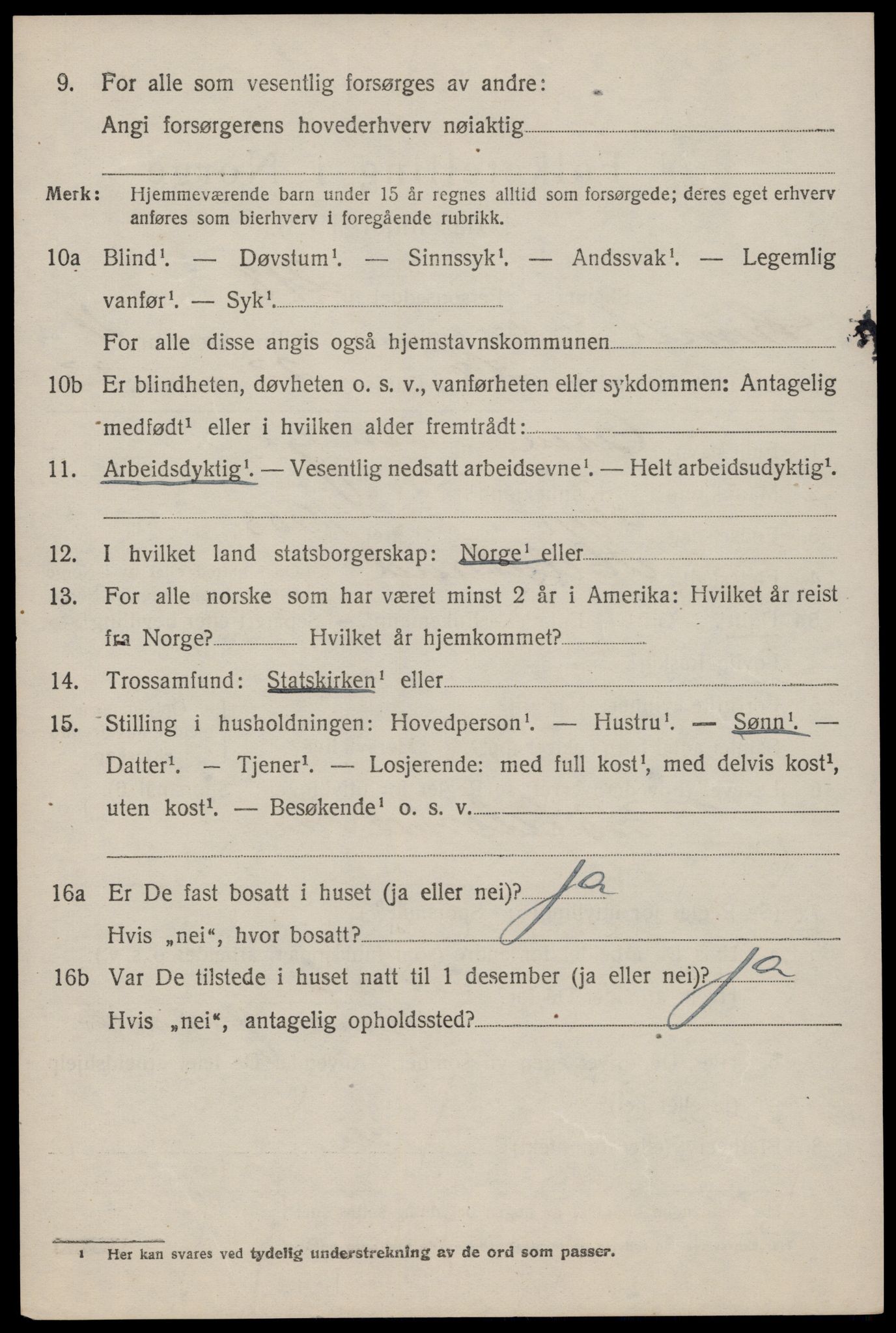 SAST, 1920 census for Lund, 1920, p. 2557