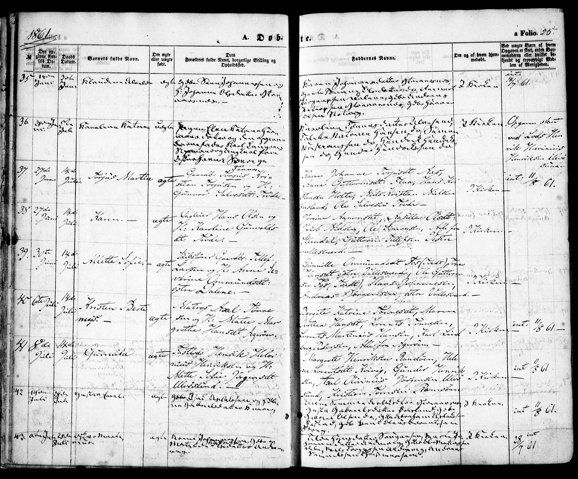 Høvåg sokneprestkontor, SAK/1111-0025/F/Fa/L0004: Parish register (official) no. A 4, 1859-1877, p. 25