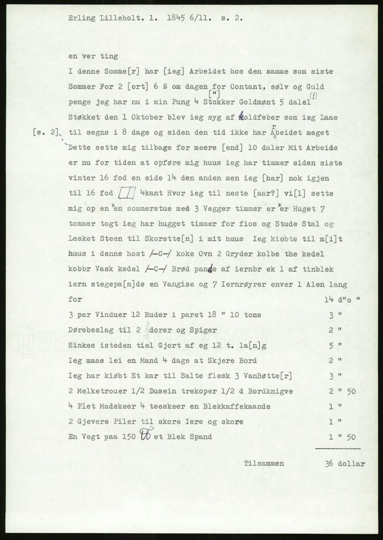 Samlinger til kildeutgivelse, Amerikabrevene, AV/RA-EA-4057/F/L0026: Innlån fra Aust-Agder: Aust-Agder-Arkivet - Erickson, 1838-1914, p. 533