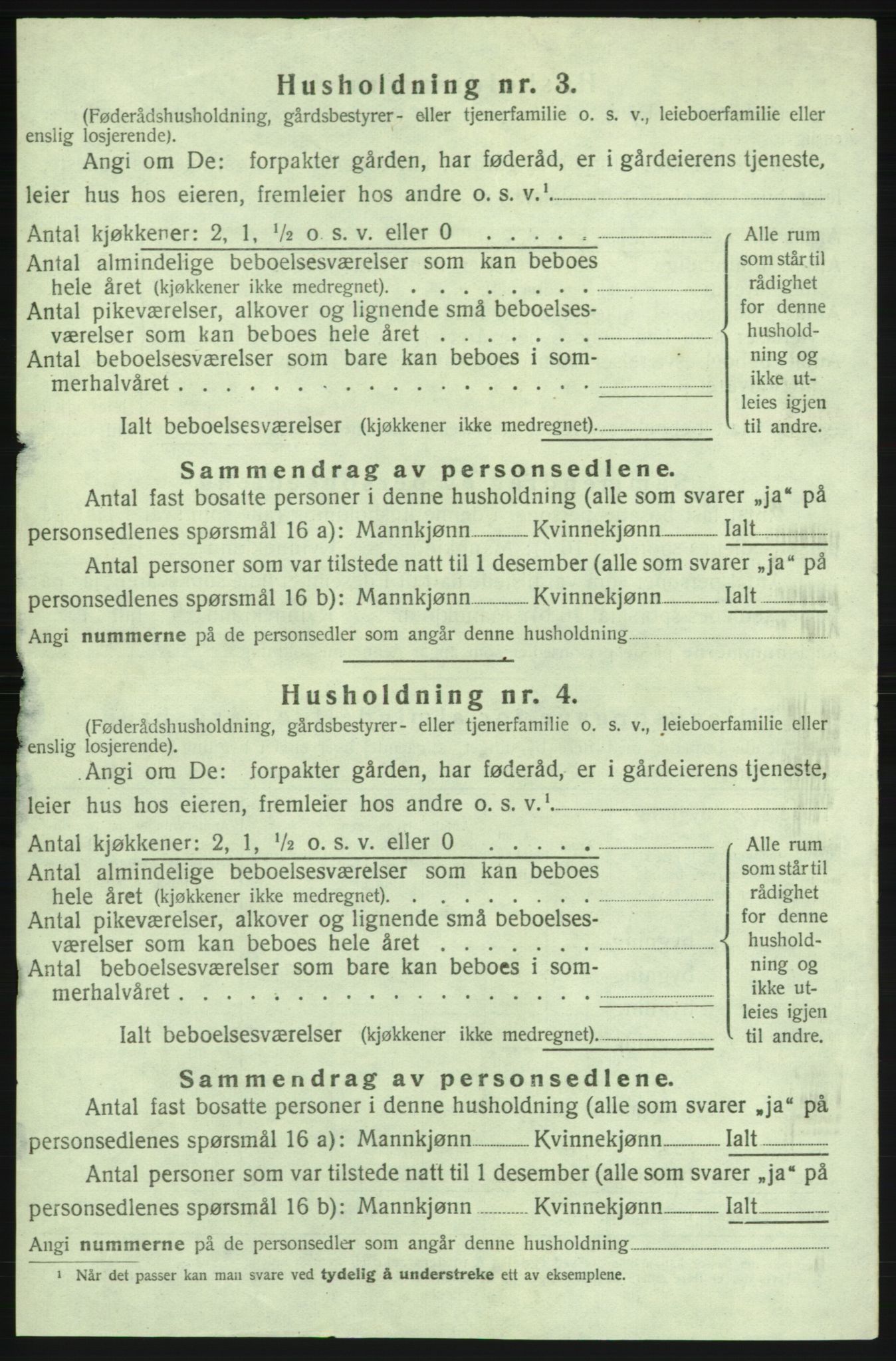 SAB, 1920 census for Strandebarm, 1920, p. 1260