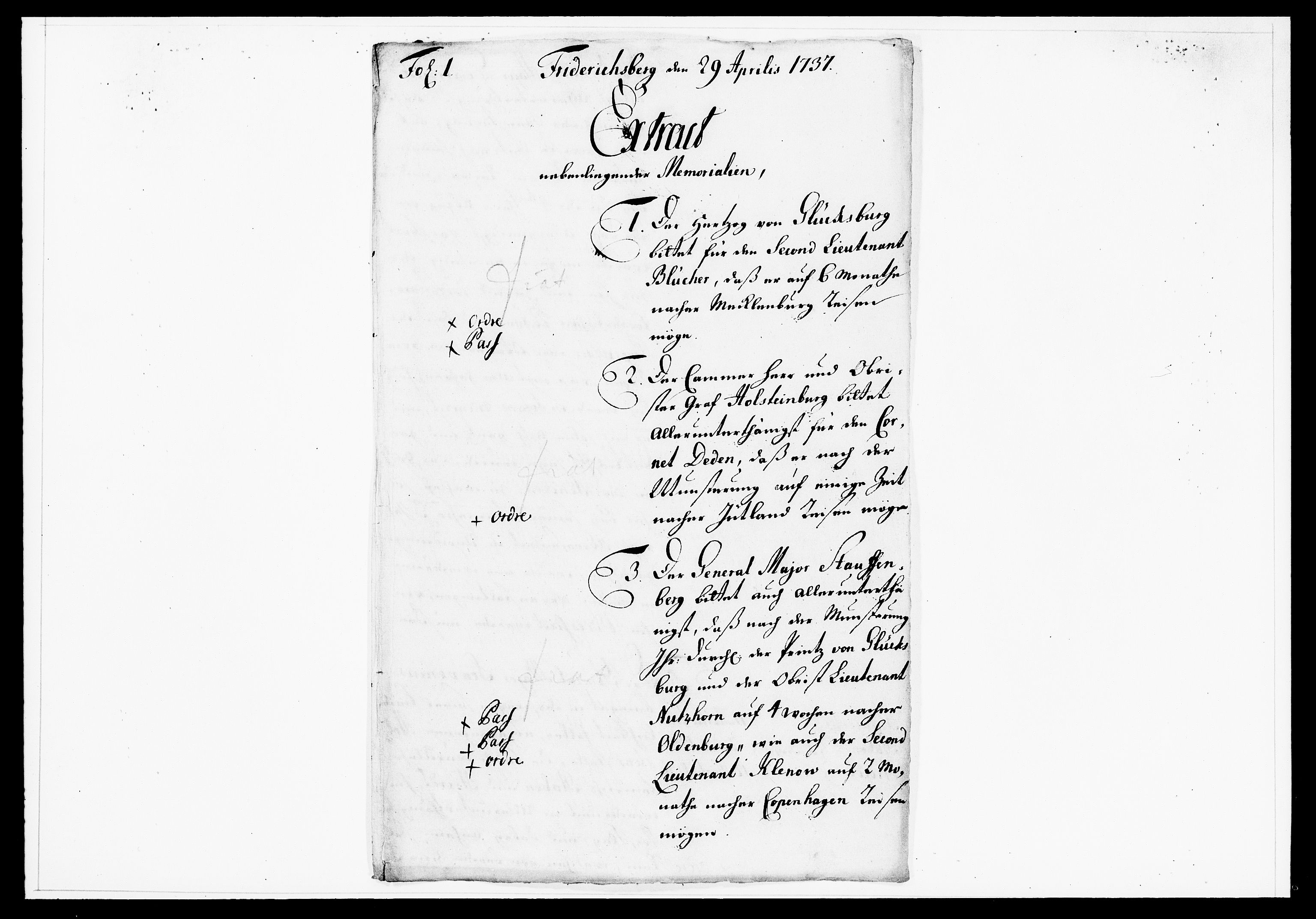Krigskollegiet, Krigskancelliet, DRA/A-0006/-/1138-1142: Refererede sager, 1737, p. 155