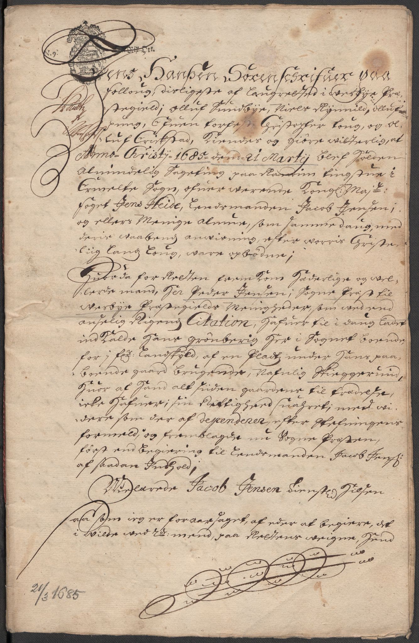 Riksarkivets diplomsamling, AV/RA-EA-5965/F15/L0006: Prestearkiv - Akershus, 1593-1865, p. 313