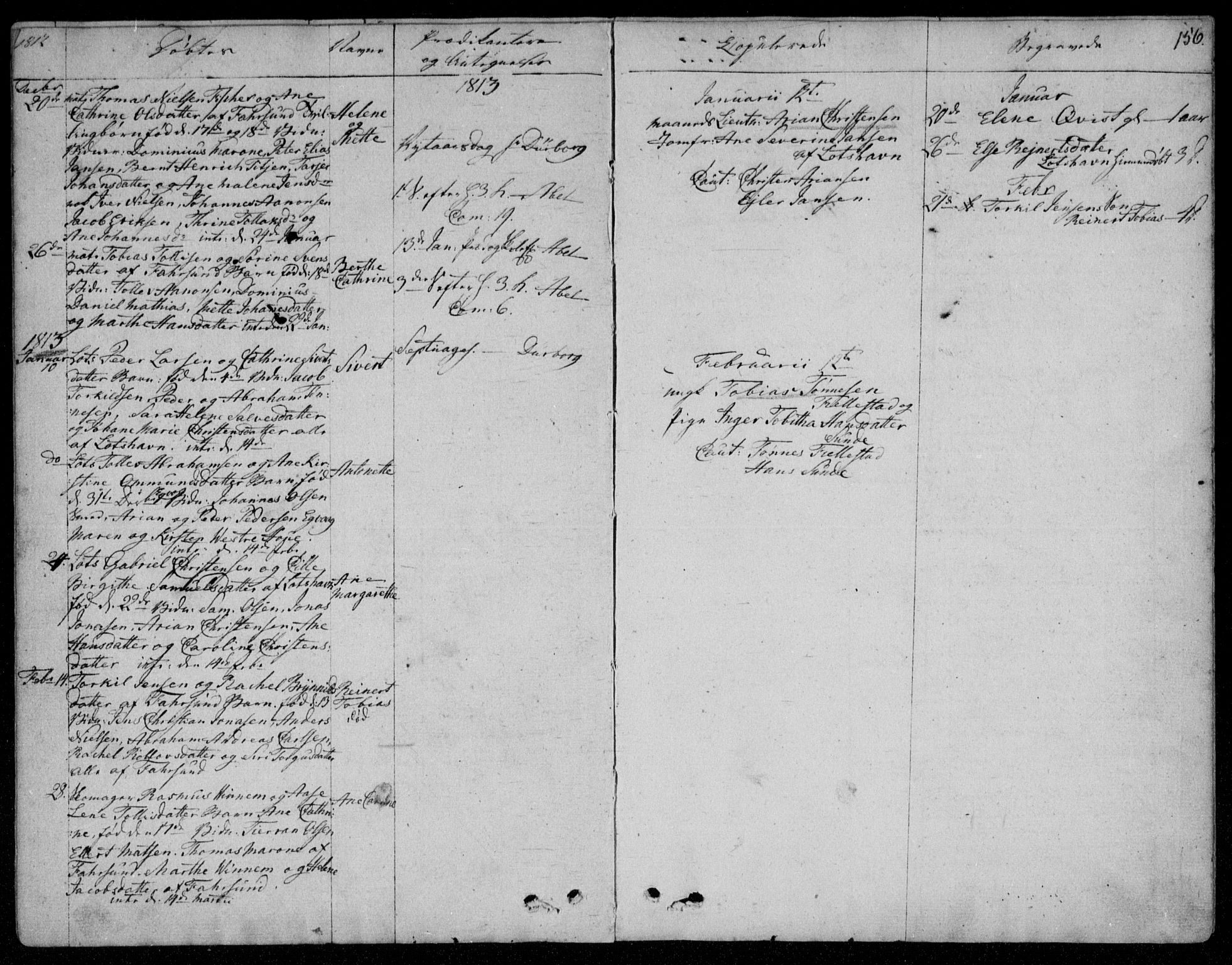 Farsund sokneprestkontor, SAK/1111-0009/F/Fa/L0001: Parish register (official) no. A 1, 1784-1815, p. 156