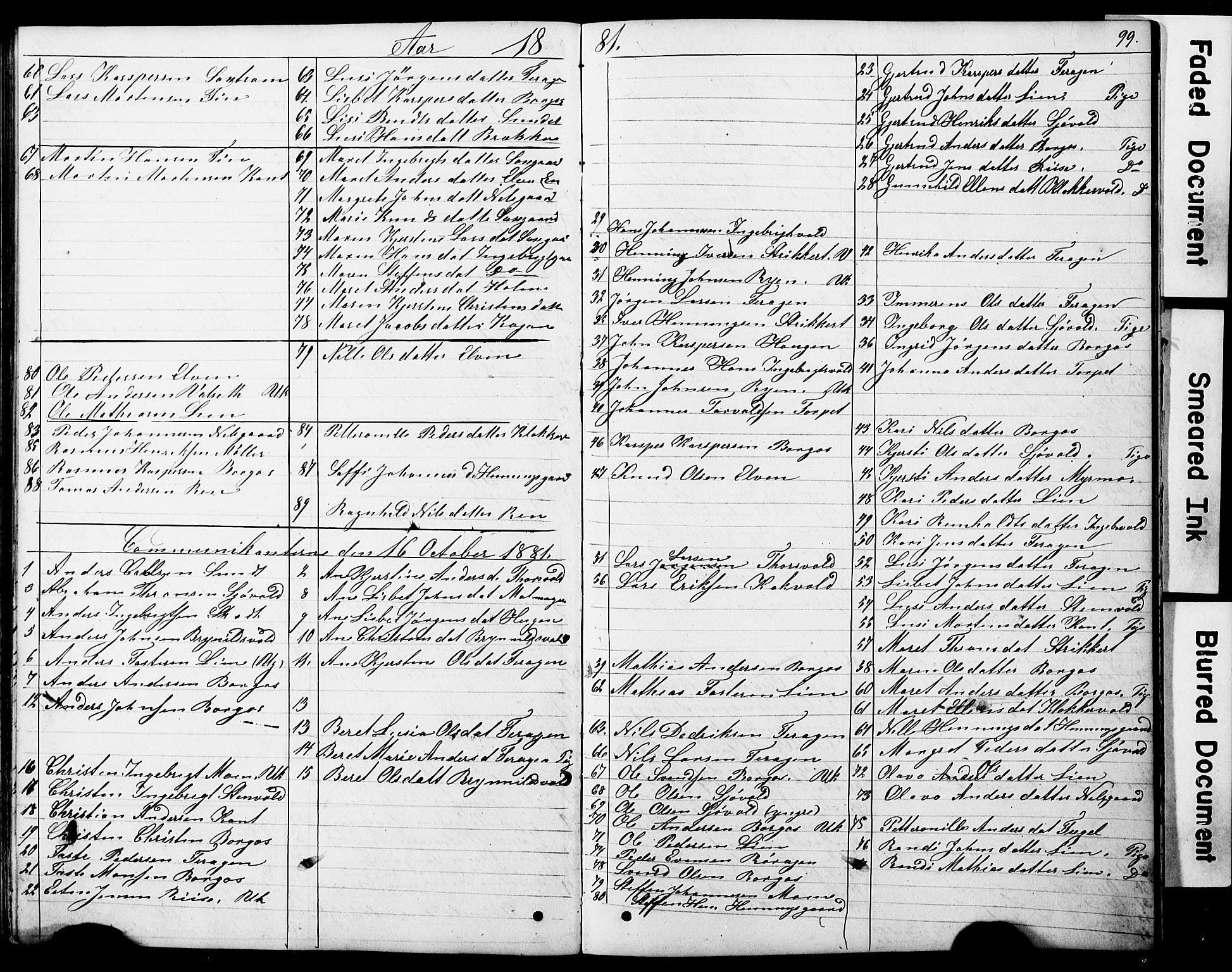 Ministerialprotokoller, klokkerbøker og fødselsregistre - Sør-Trøndelag, SAT/A-1456/683/L0949: Parish register (copy) no. 683C01, 1880-1896, p. 99