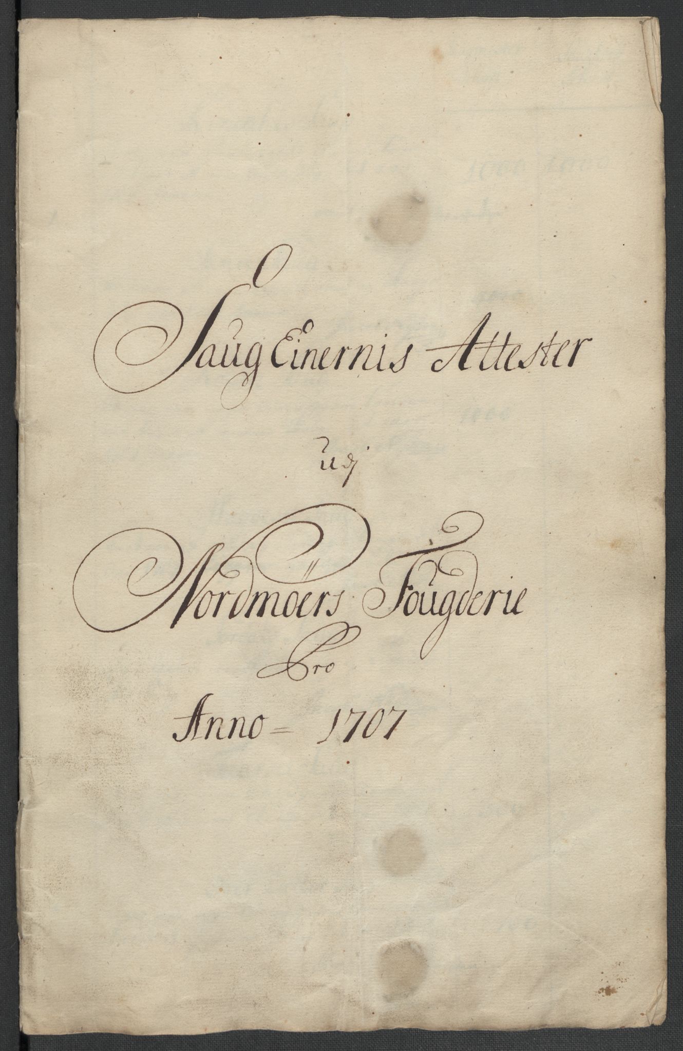 Rentekammeret inntil 1814, Reviderte regnskaper, Fogderegnskap, AV/RA-EA-4092/R56/L3742: Fogderegnskap Nordmøre, 1706-1707, p. 241