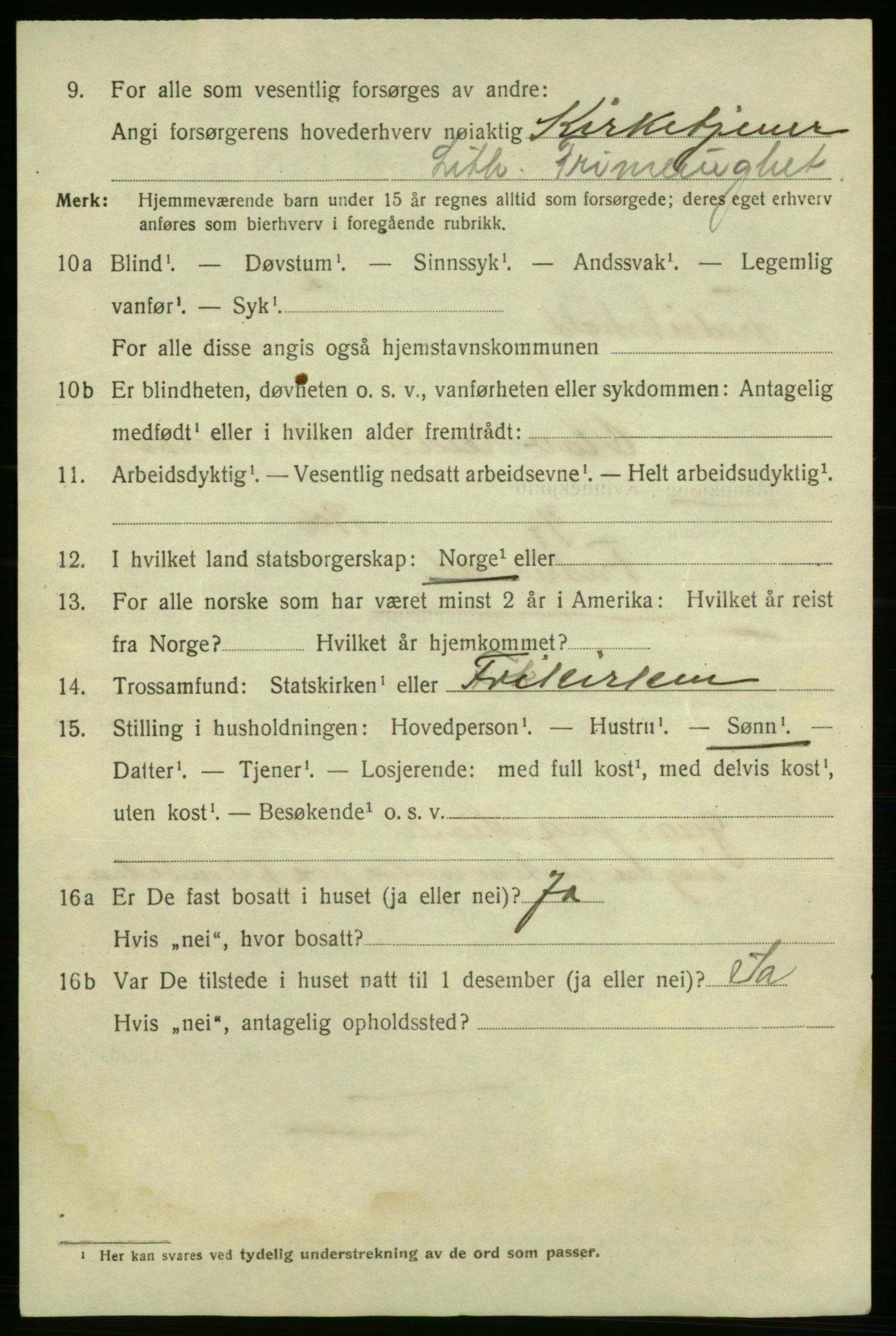 SAO, 1920 census for Fredrikshald, 1920, p. 23985