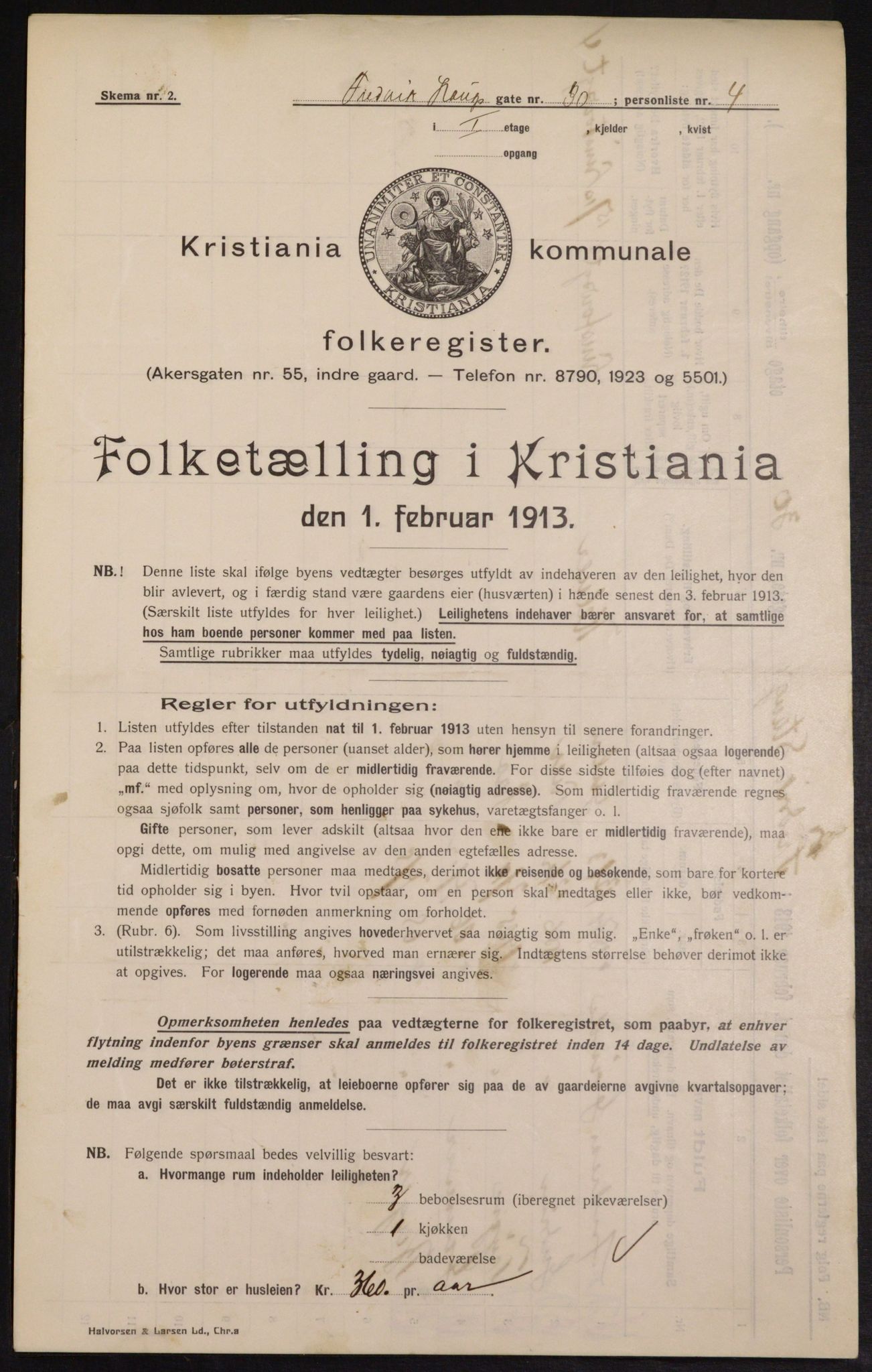 OBA, Municipal Census 1913 for Kristiania, 1913, p. 26822