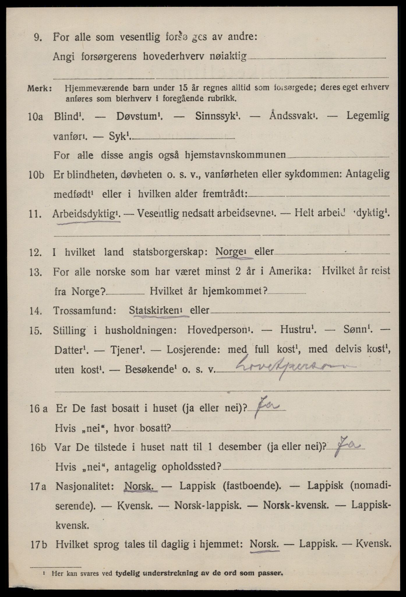 SAT, 1920 census for Ålen, 1920, p. 3369