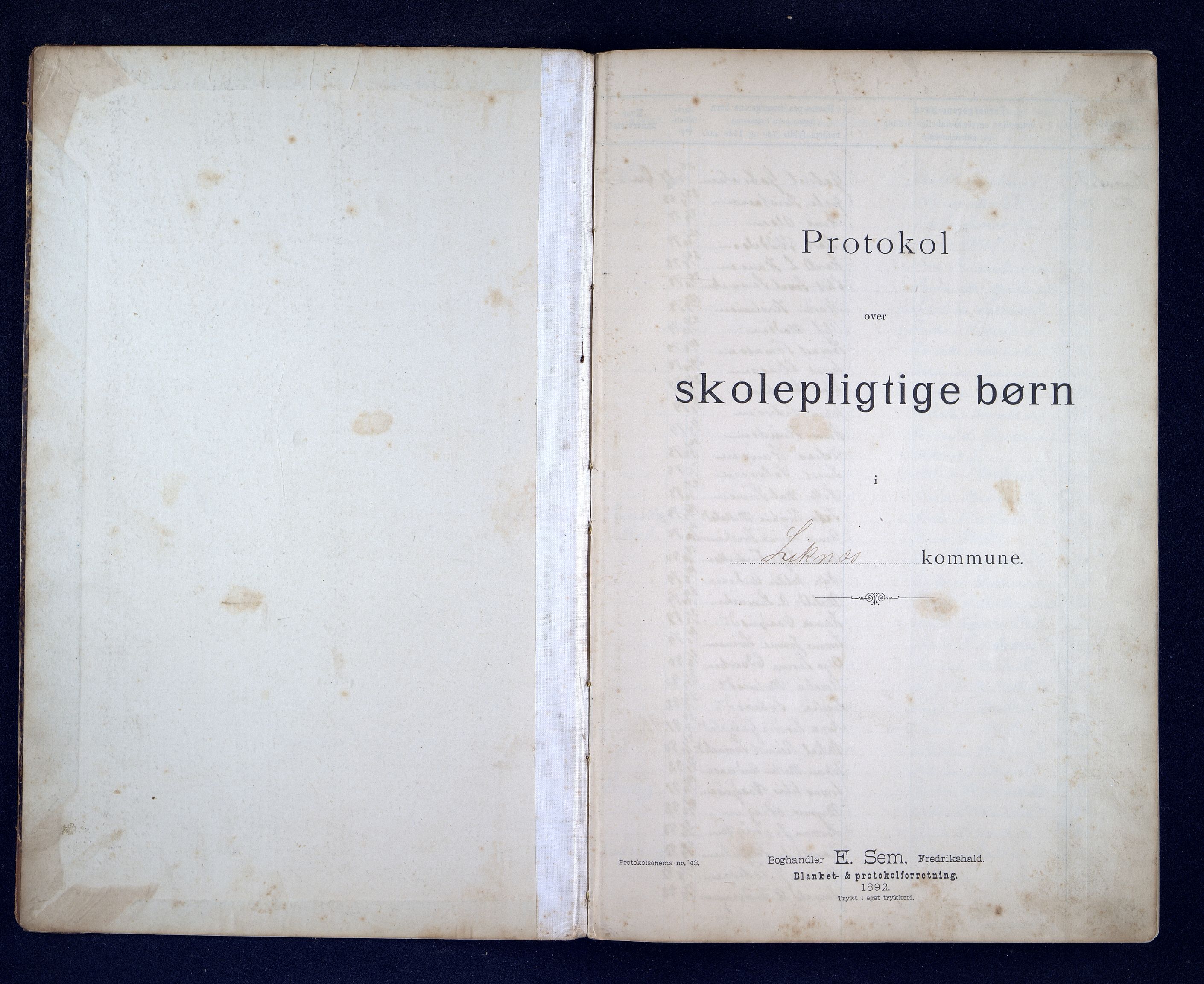 Kvinesdal kommune - Skolekommisjonen/Skolestyret, ARKSOR/1037KG510/C/L0005: Skolepliktige barn (d), 1878-1899