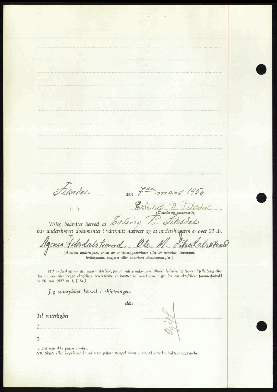 Romsdal sorenskriveri, AV/SAT-A-4149/1/2/2C: Mortgage book no. A32, 1950-1950, Diary no: : 822/1950