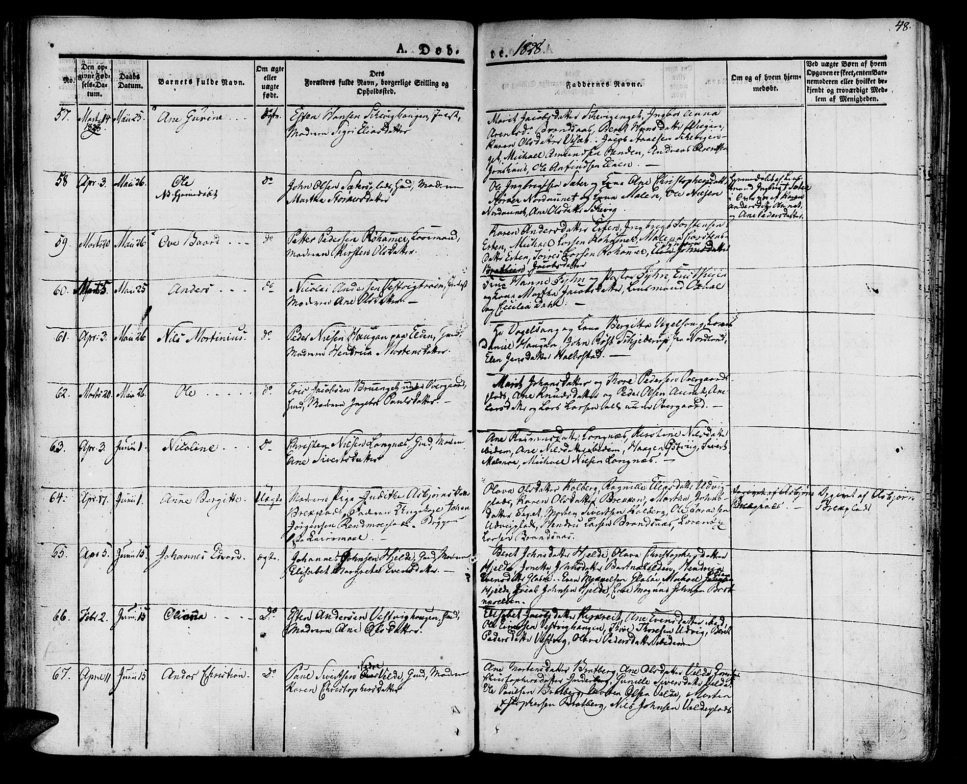 Ministerialprotokoller, klokkerbøker og fødselsregistre - Nord-Trøndelag, AV/SAT-A-1458/741/L0390: Parish register (official) no. 741A04, 1822-1836, p. 48