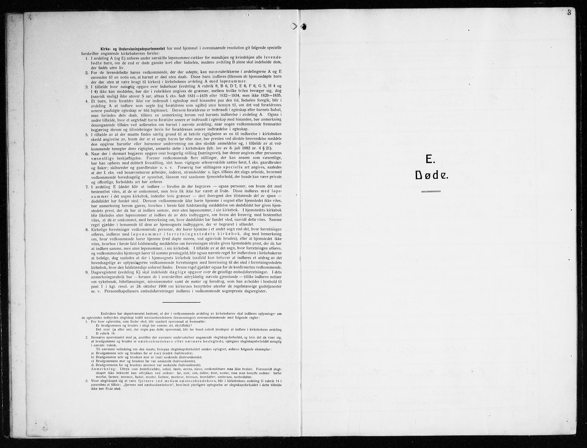 Nykirken Sokneprestembete, SAB/A-77101/H/Haa/L0046: Parish register (official) no. E 6, 1918-1944, p. 3
