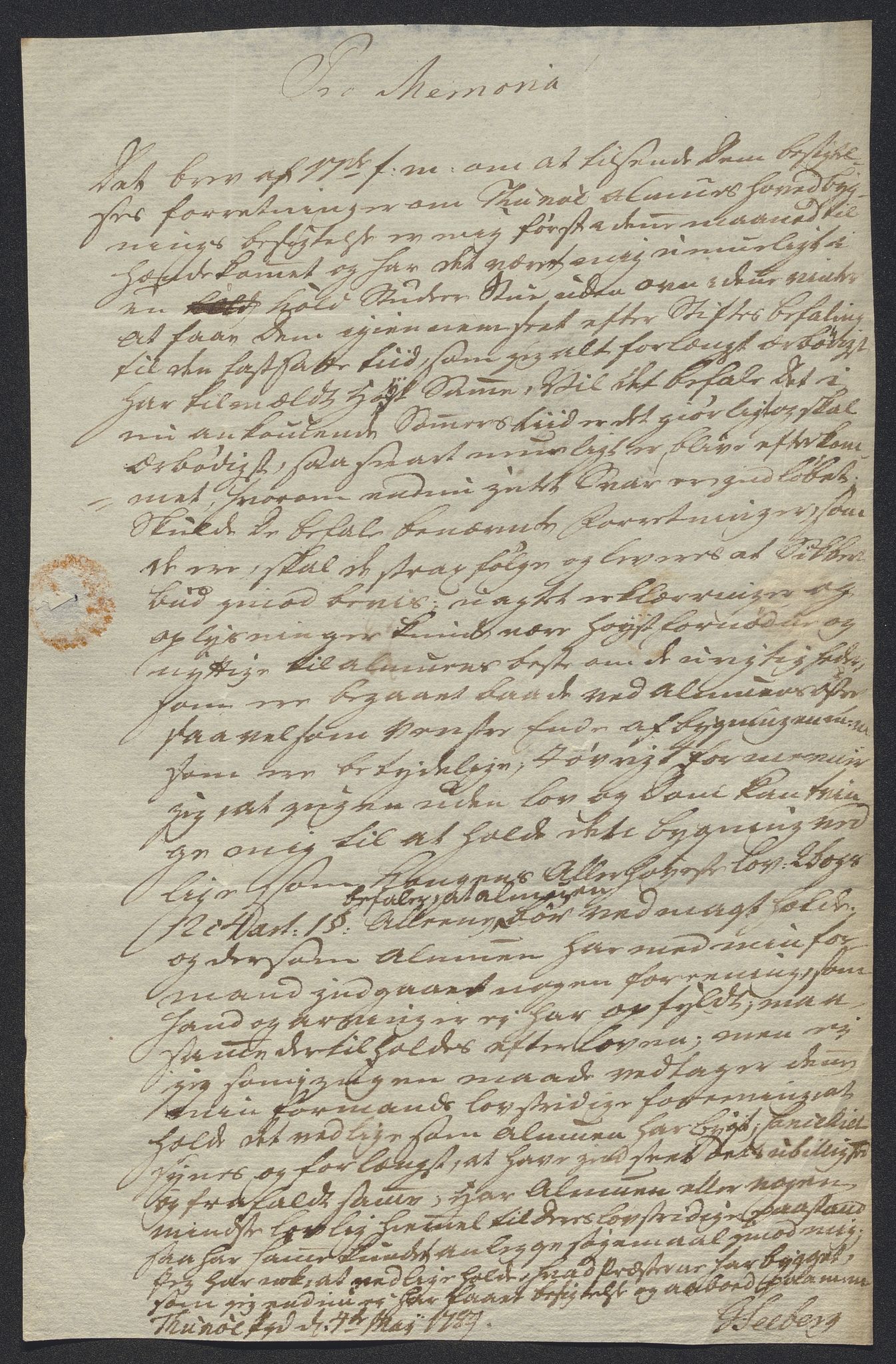 Kristiania tukthus, AV/SAO-A-10644/A/Ad/Adc/L0001: Innkomne skriv, 1740-1789, p. 391