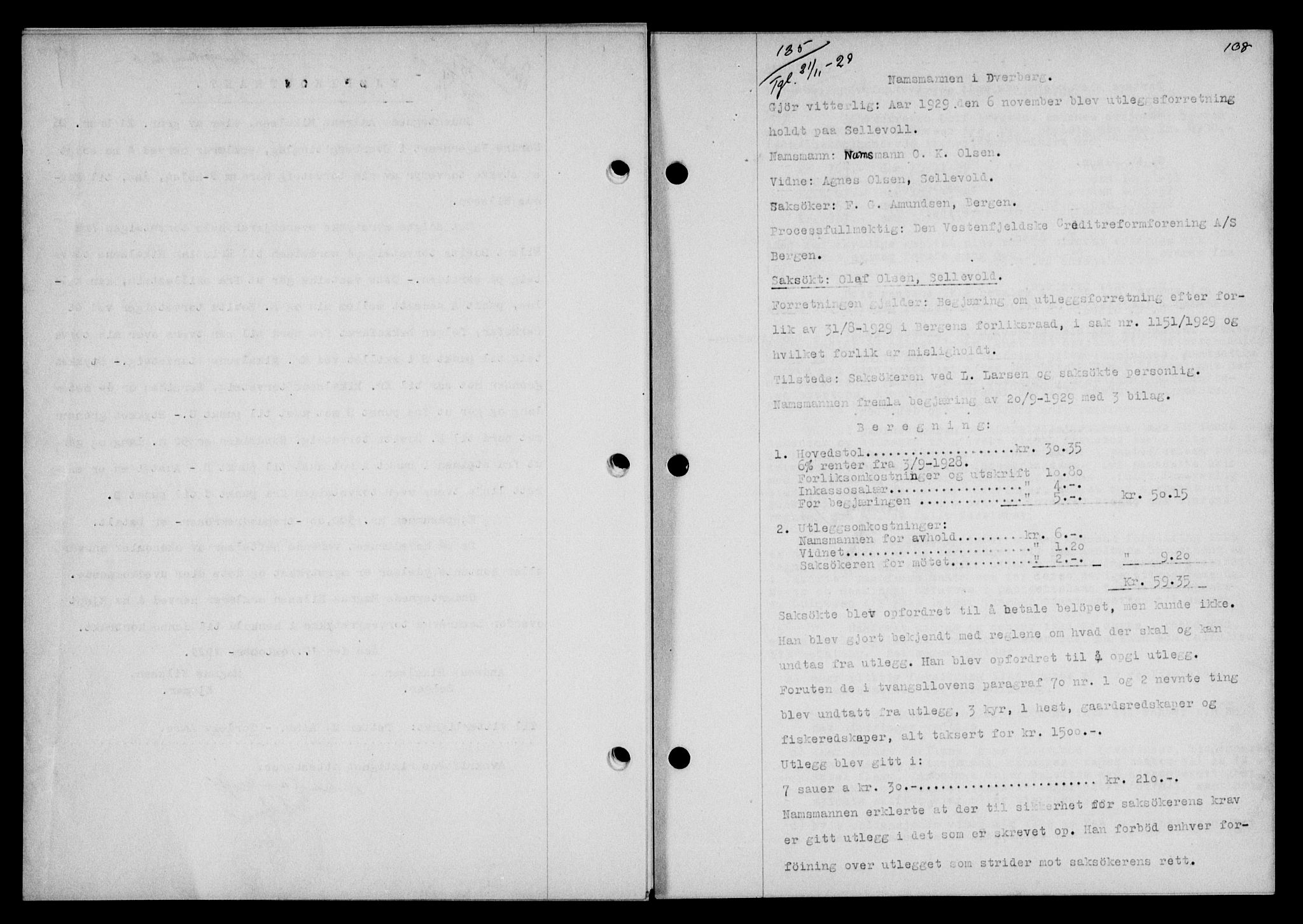 Vesterålen sorenskriveri, SAT/A-4180/1/2/2Ca/L0050: Mortgage book no. 43, 1929-1930, Deed date: 21.11.1929