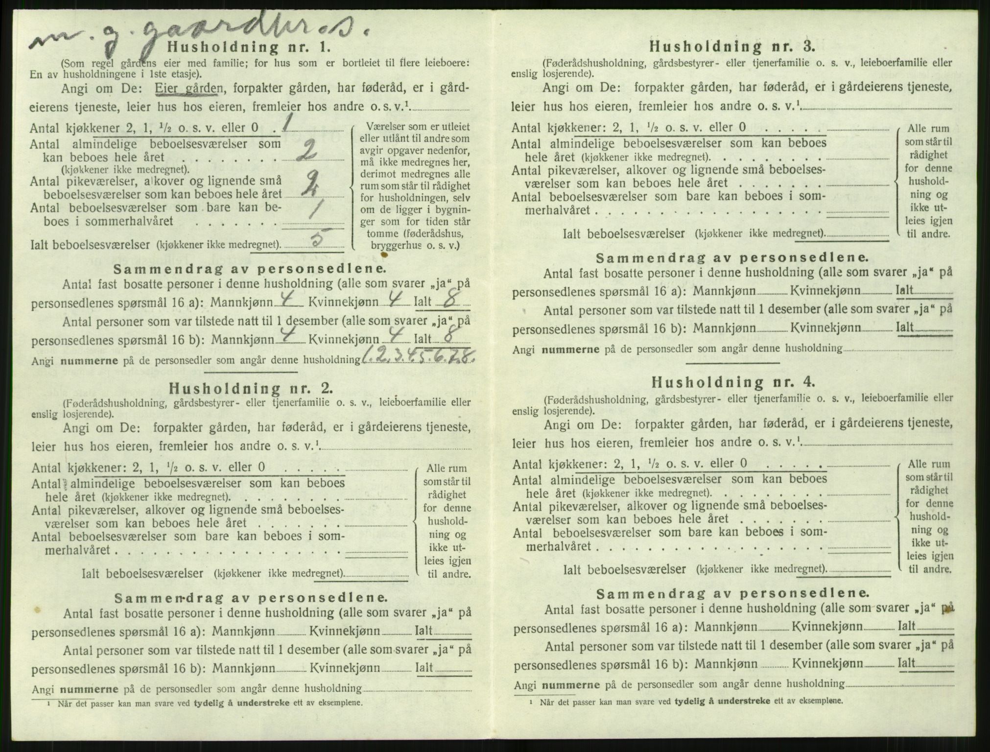 SAT, 1920 census for Stordal, 1920, p. 319