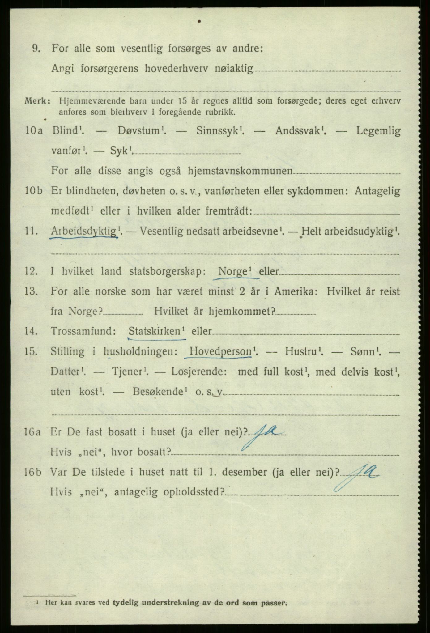 SAB, 1920 census for Kinn, 1920, p. 3436